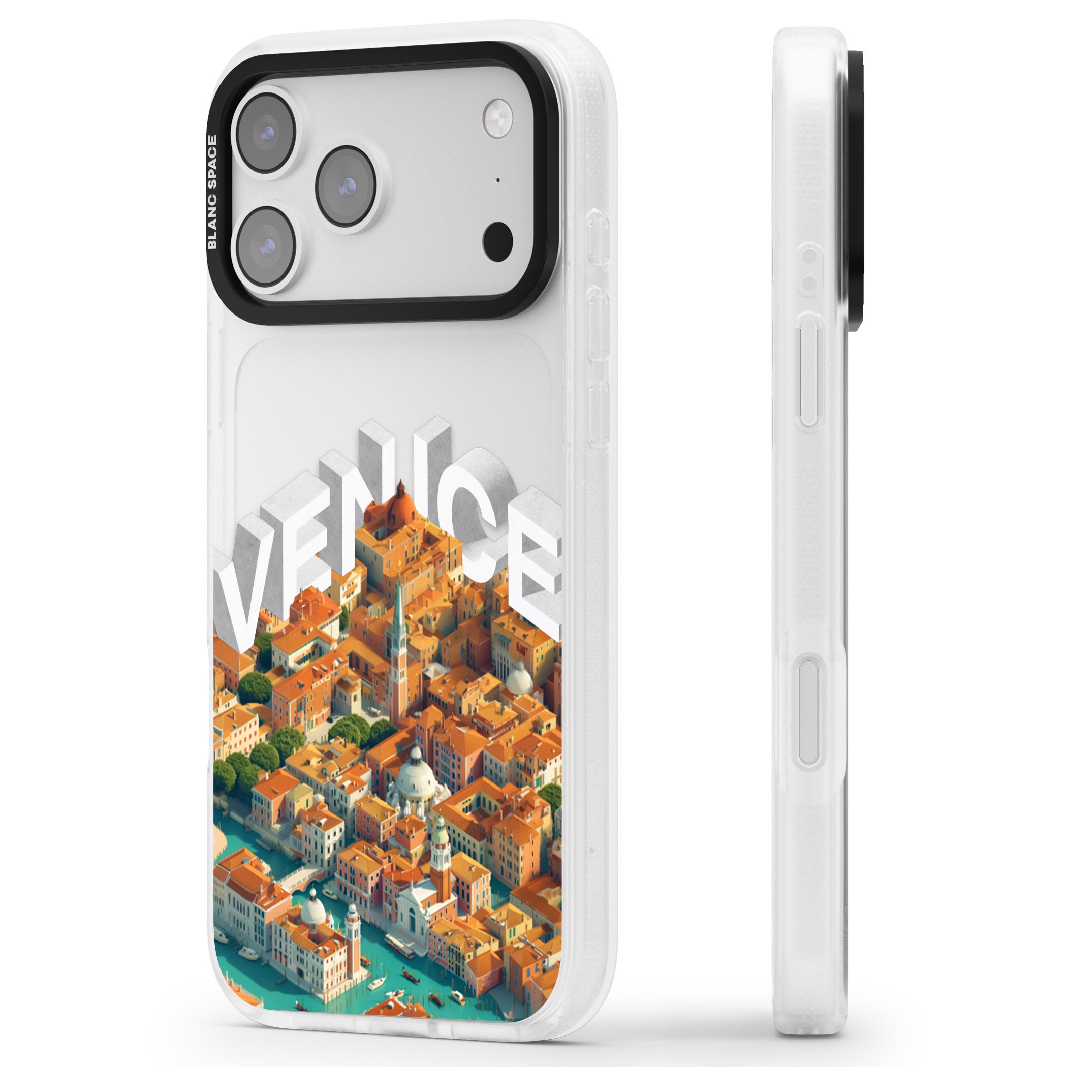 Venice iPhone 17 Pro Max Impact Air Clear Phone Case Side Profile