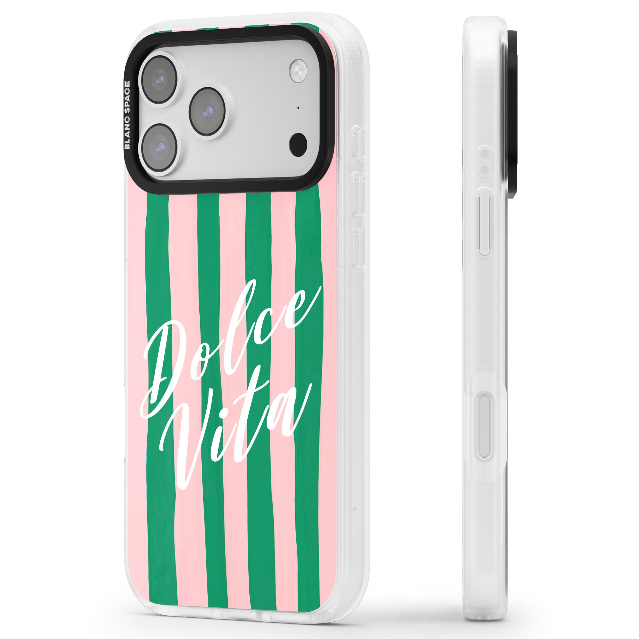 Dolce Vita iPhone 17 Pro Max Impact Air Clear Phone Case Side Profile