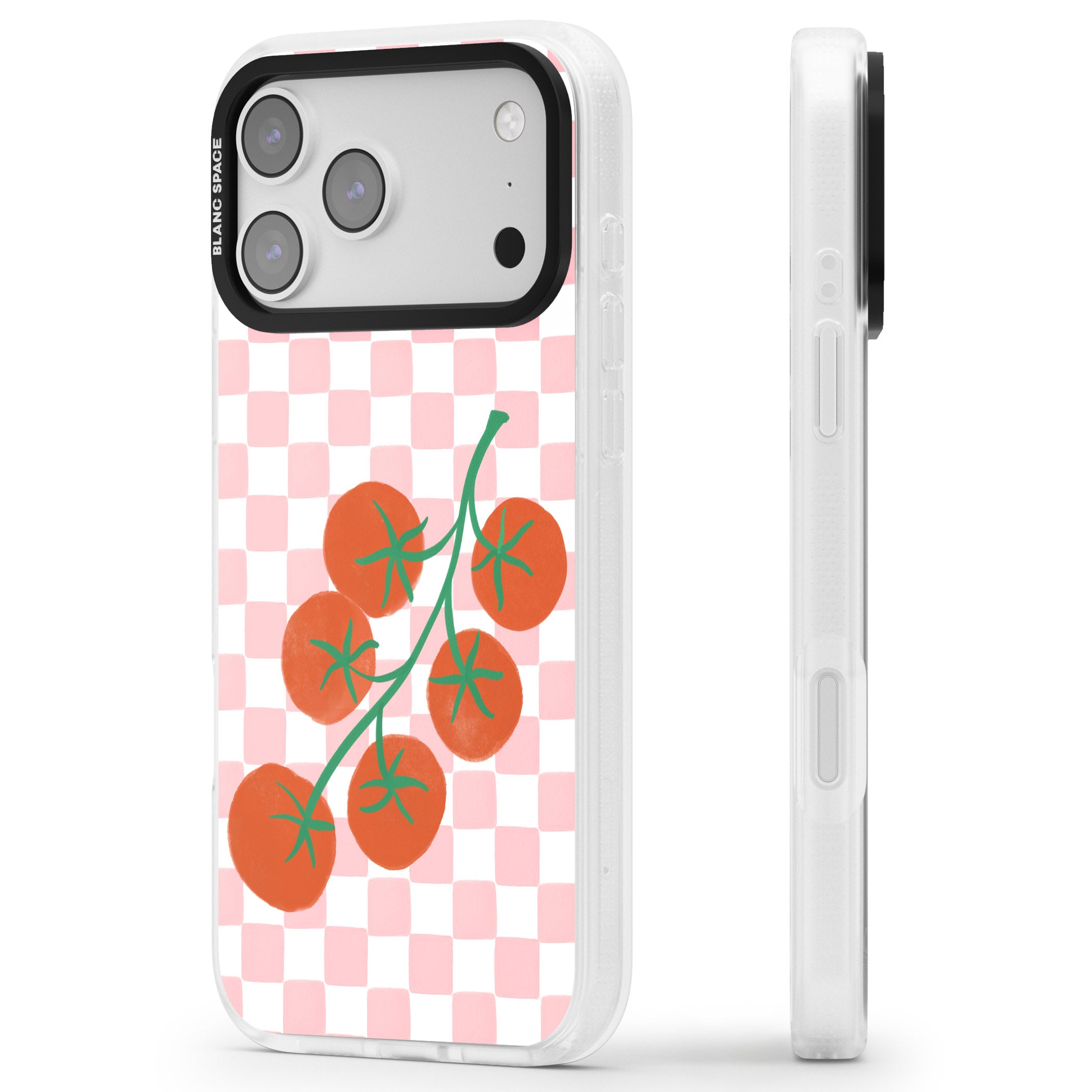 Loose Tomatoes iPhone 17 Pro Impact Air Clear Phone Case Side Profile
