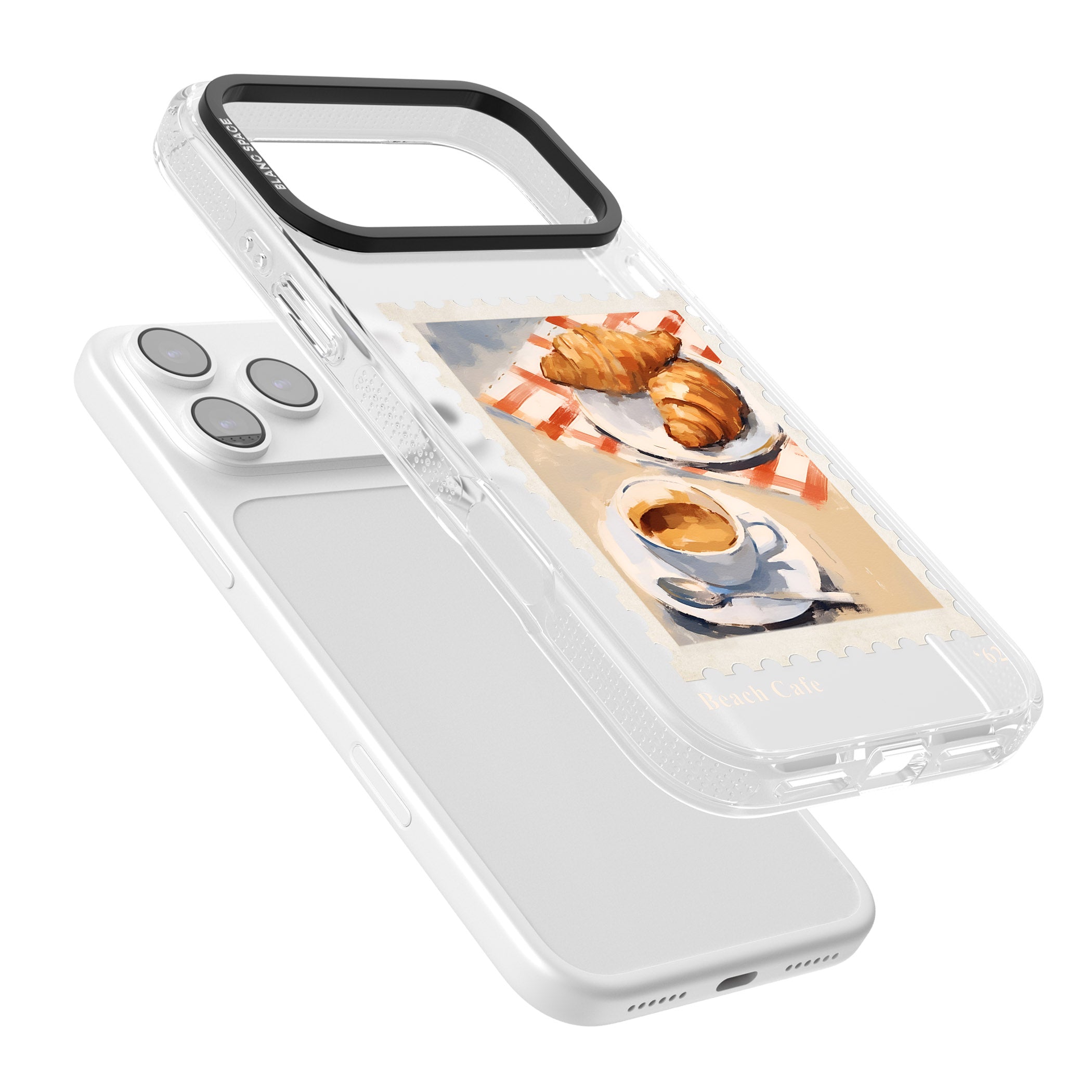 Cafe Stamp iPhone 17 Pro Max Impact Air Clear Phone Case Colours