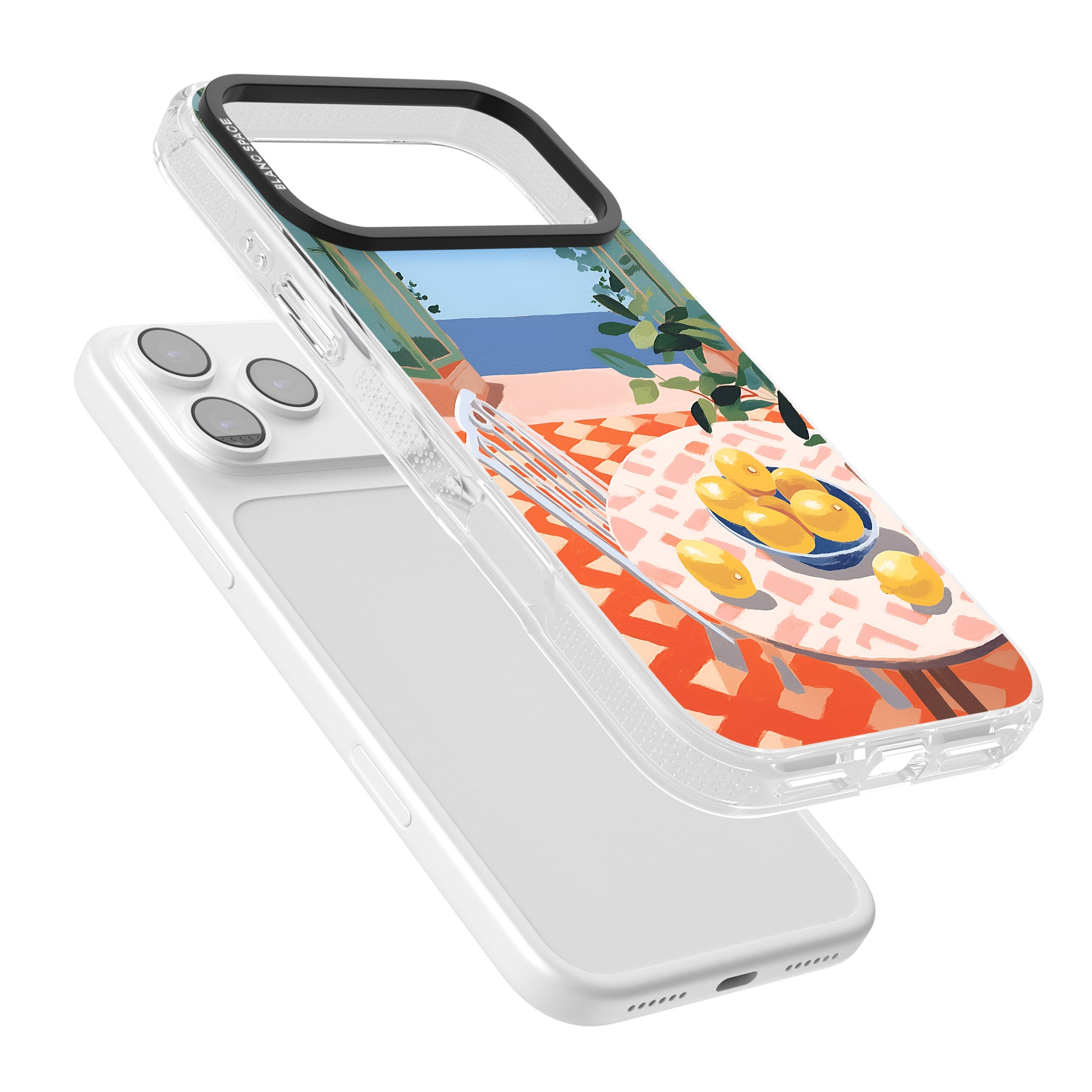Seaside Lemons iPhone 17 Pro Max Impact Air Clear Phone Case Colours