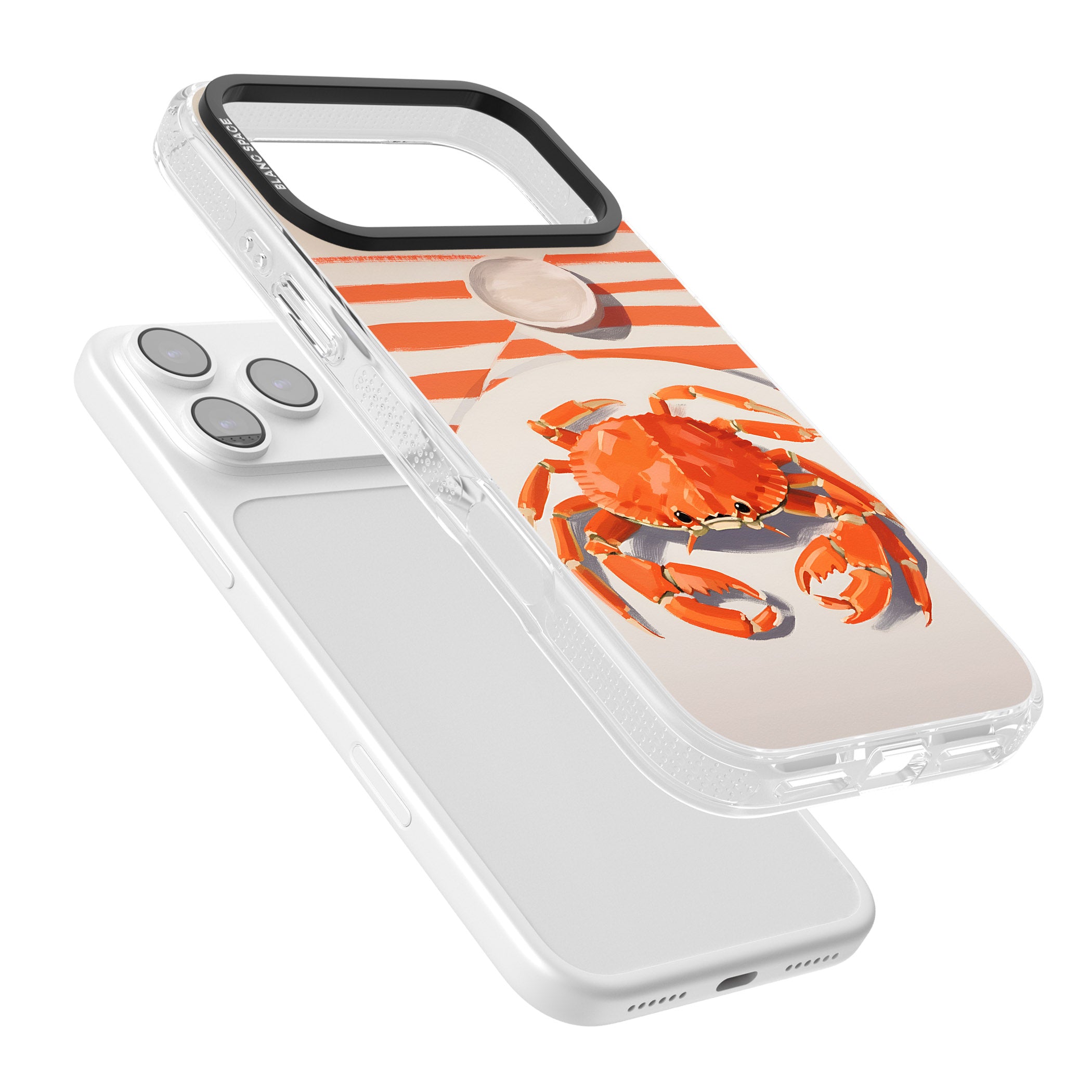 Beach Crab iPhone 17 Pro Impact Air Clear Phone Case Colours