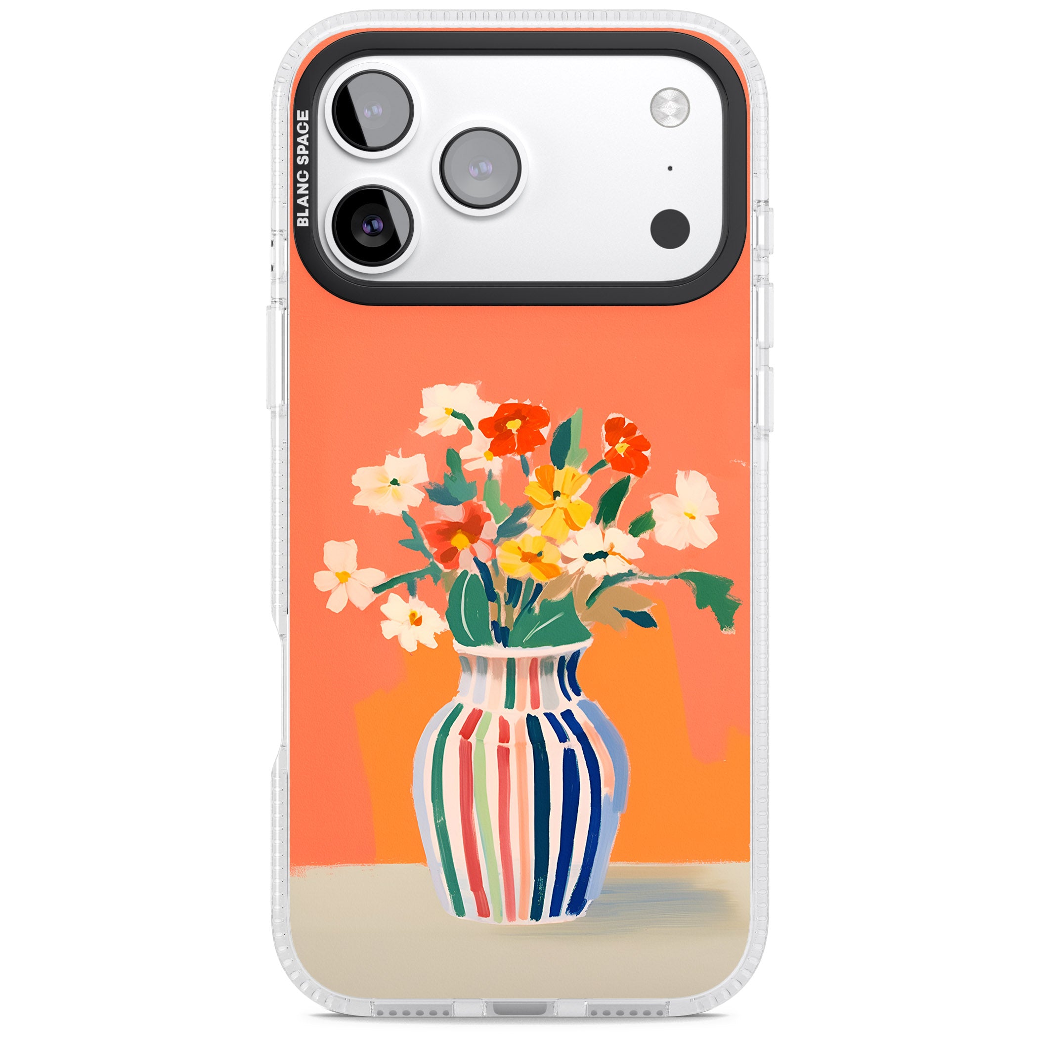 Coral Flower Vase iPhone 17 Pro Max Impact Air Clear Phone Case