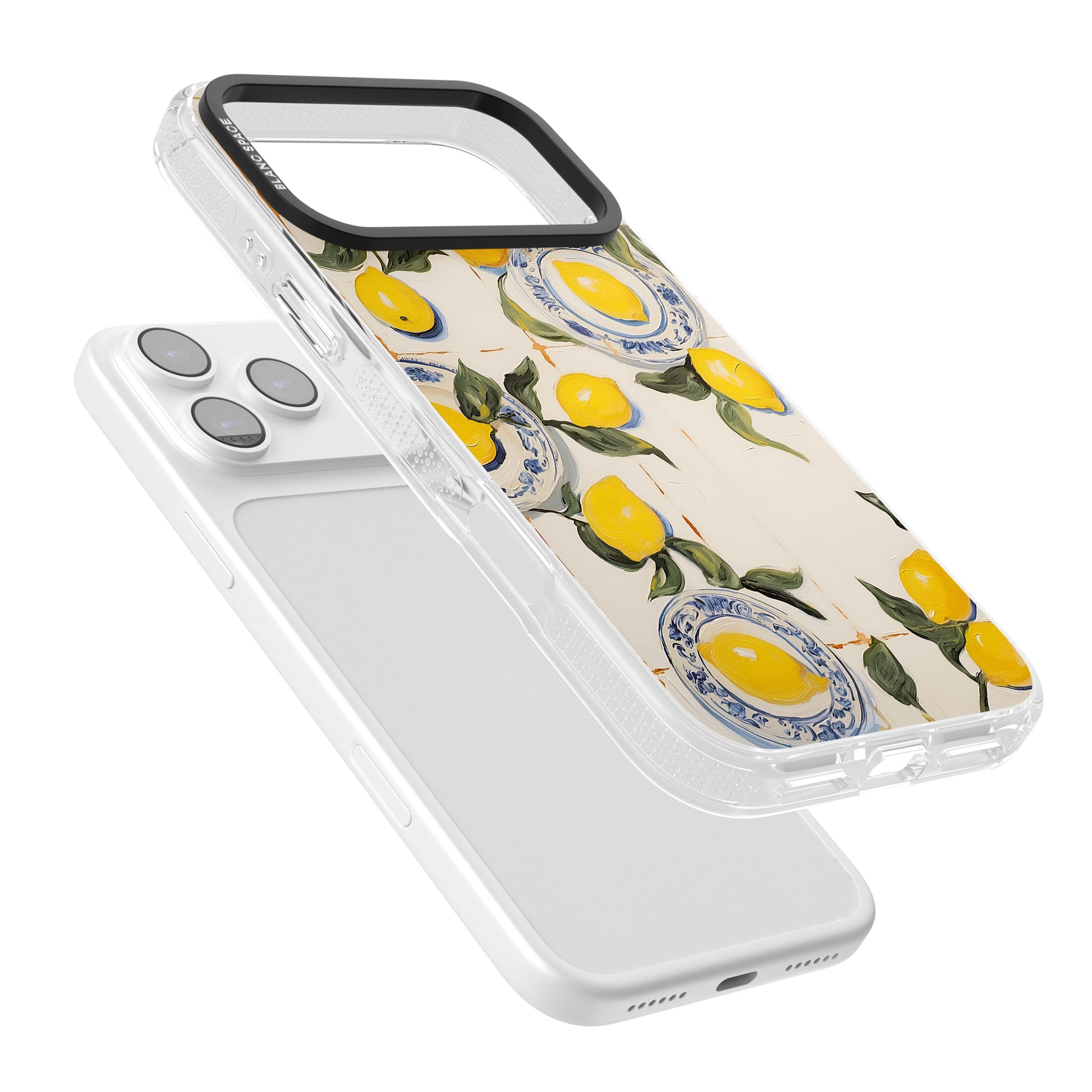 Lemons & Porcelain iPhone 17 Pro Max Impact Air Clear Phone Case Colours