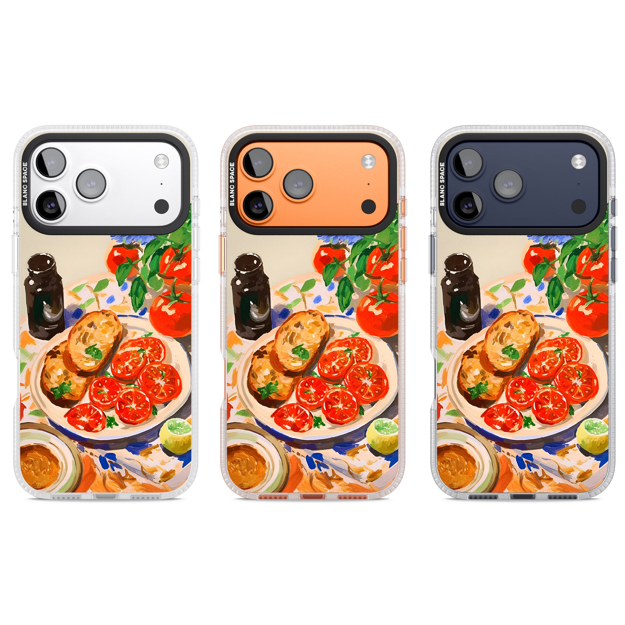 Bruschetta & Tomatoes iPhone 17 Pro Impact Air Clear Phone Case APT Impact Protection
