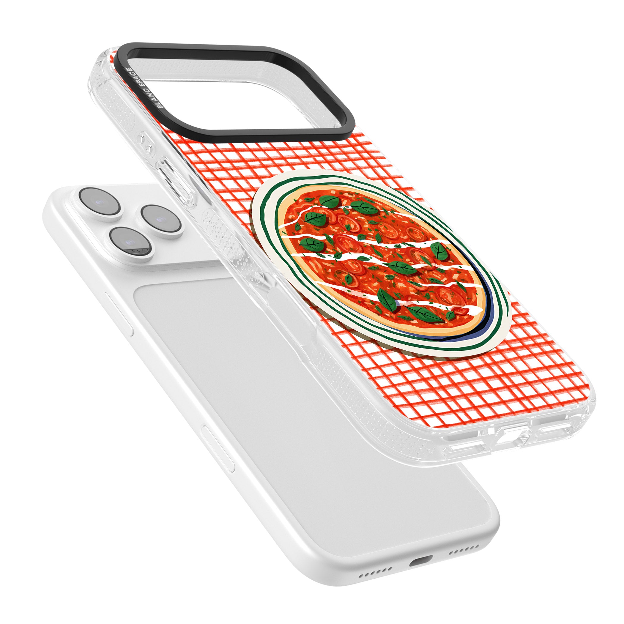 Margherita On Red Check iPhone 17 Pro Max Impact Air Clear Phone Case Colours
