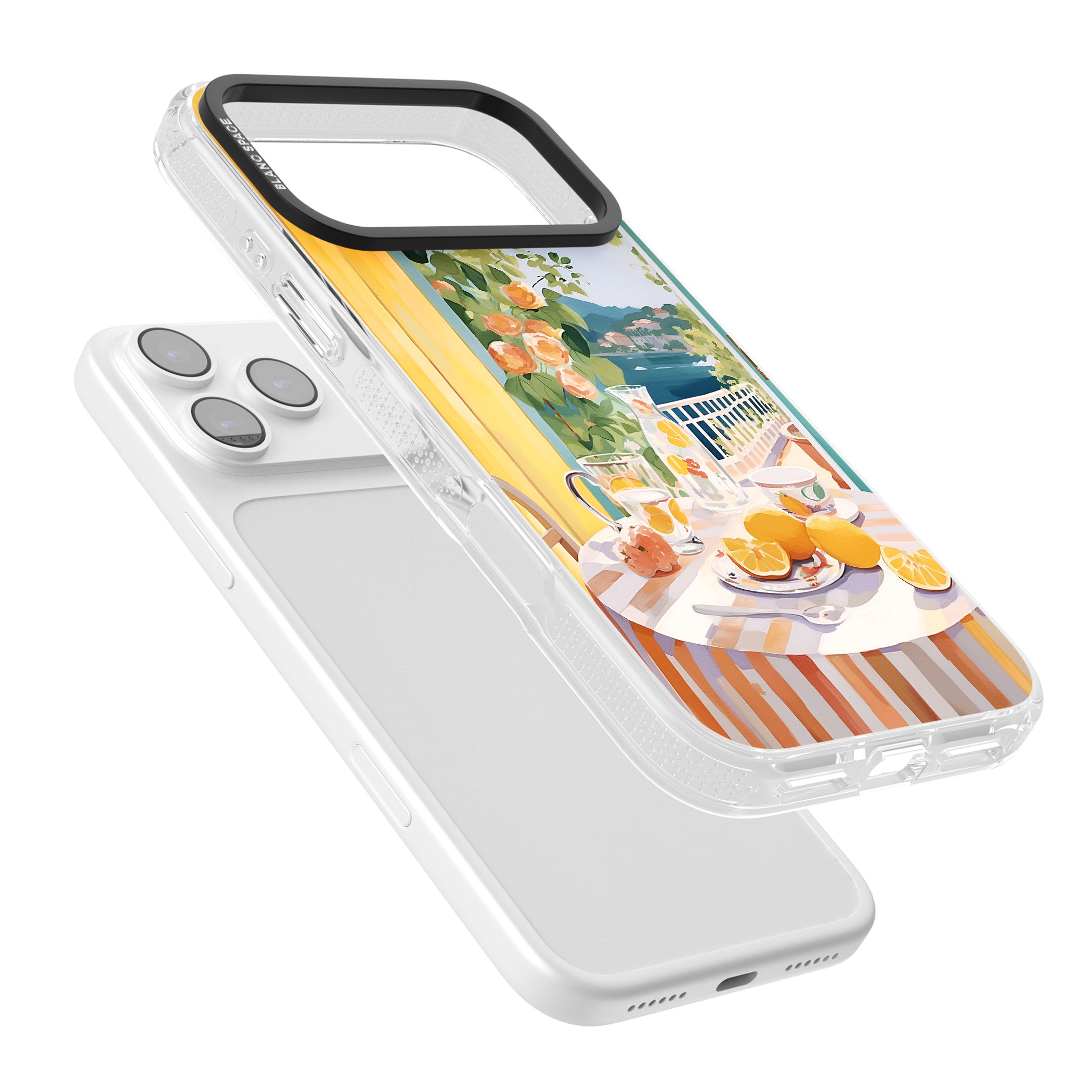 Amalfi Breakfast Balcony iPhone 17 Pro Impact Air Clear Phone Case Colours