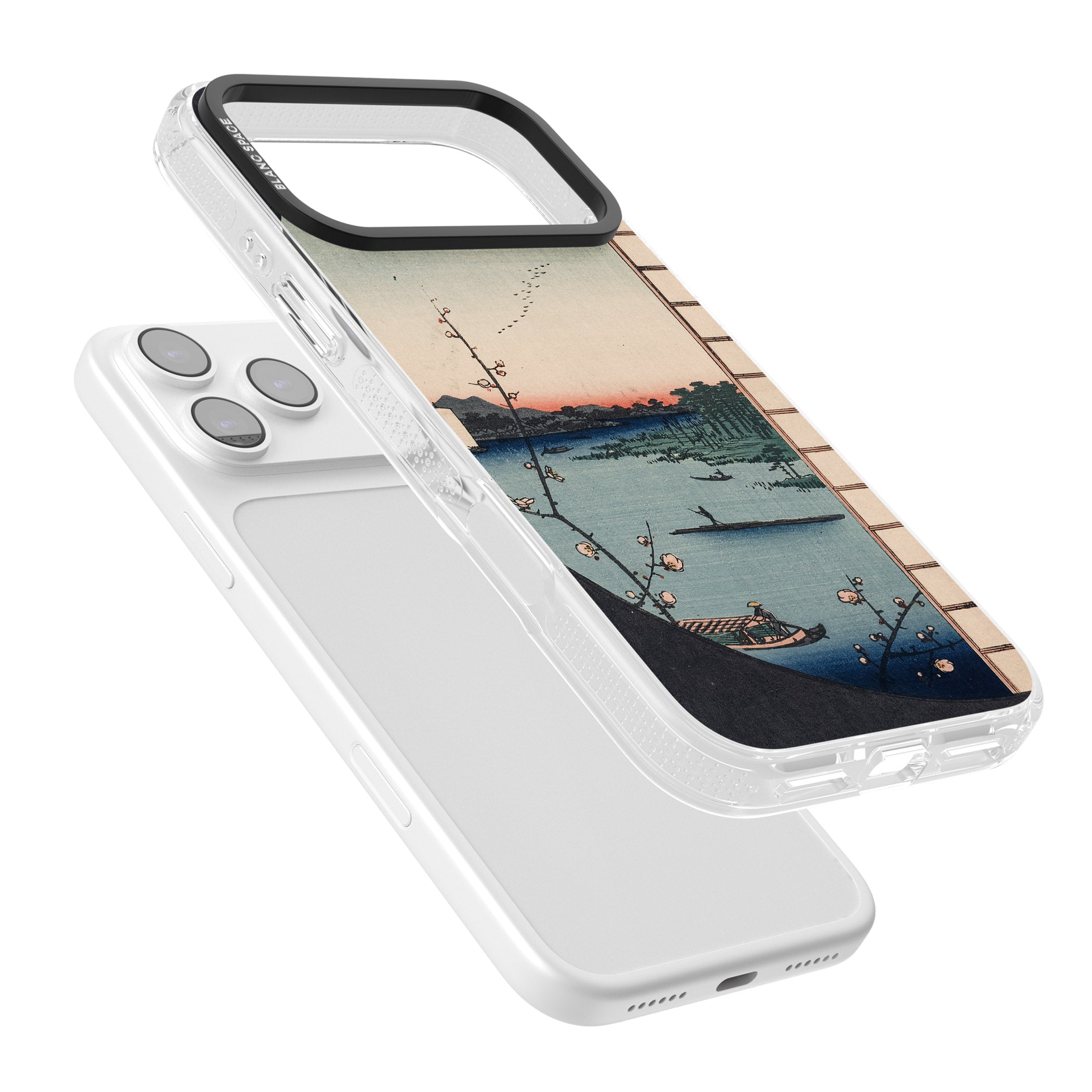 Vintage Japanese Illustrations Lake At Sunset iPhone 17 Pro Impact Air Clear Phone Case Colours