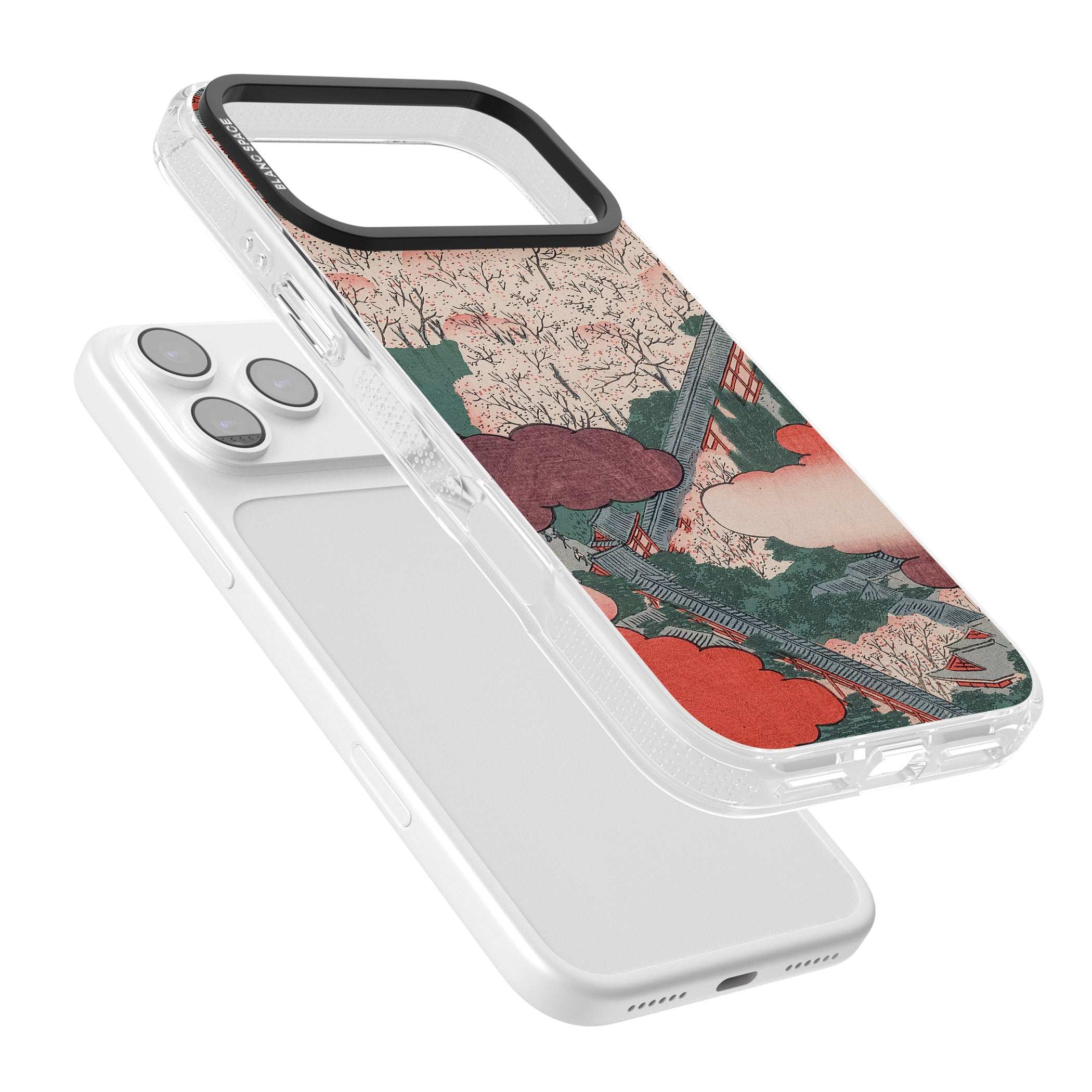 Vintage Japanese Illustrations Japanese City iPhone 17 Pro Impact Air Clear Phone Case Colours