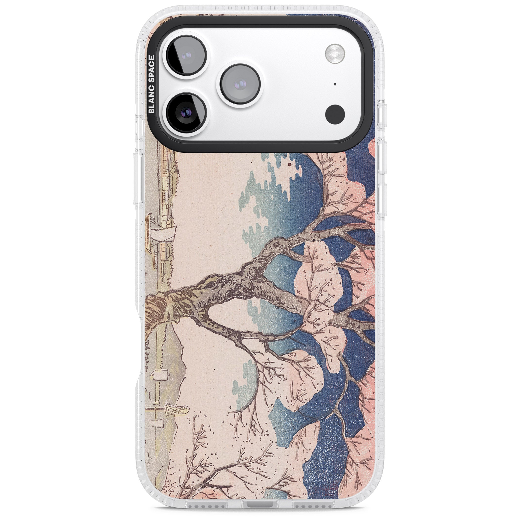 Vintage Japanese Illustrations Cherry Tree iPhone 17 Pro Max Impact Air Clear Phone Case