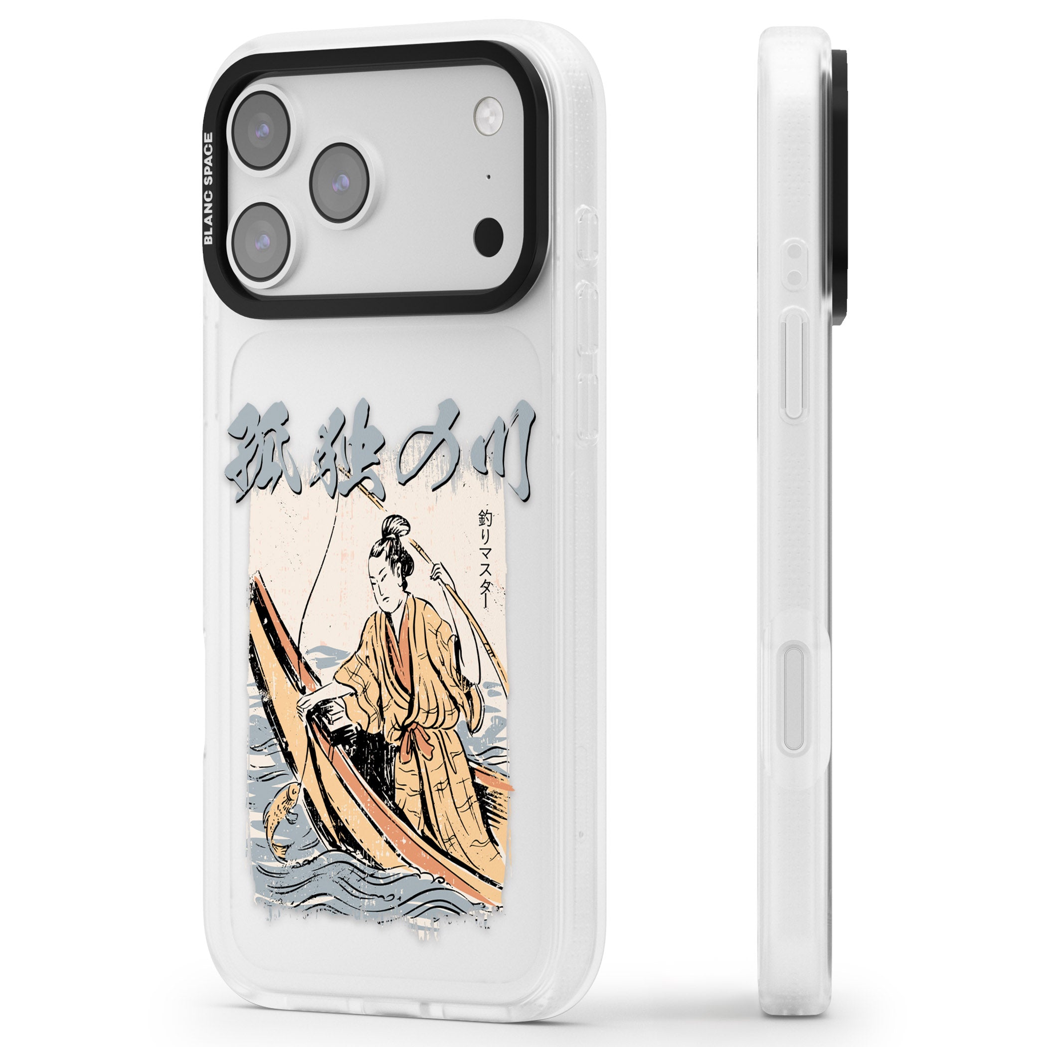Japanese River iPhone 17 Pro Max Impact Air Clear Phone Case Side Profile