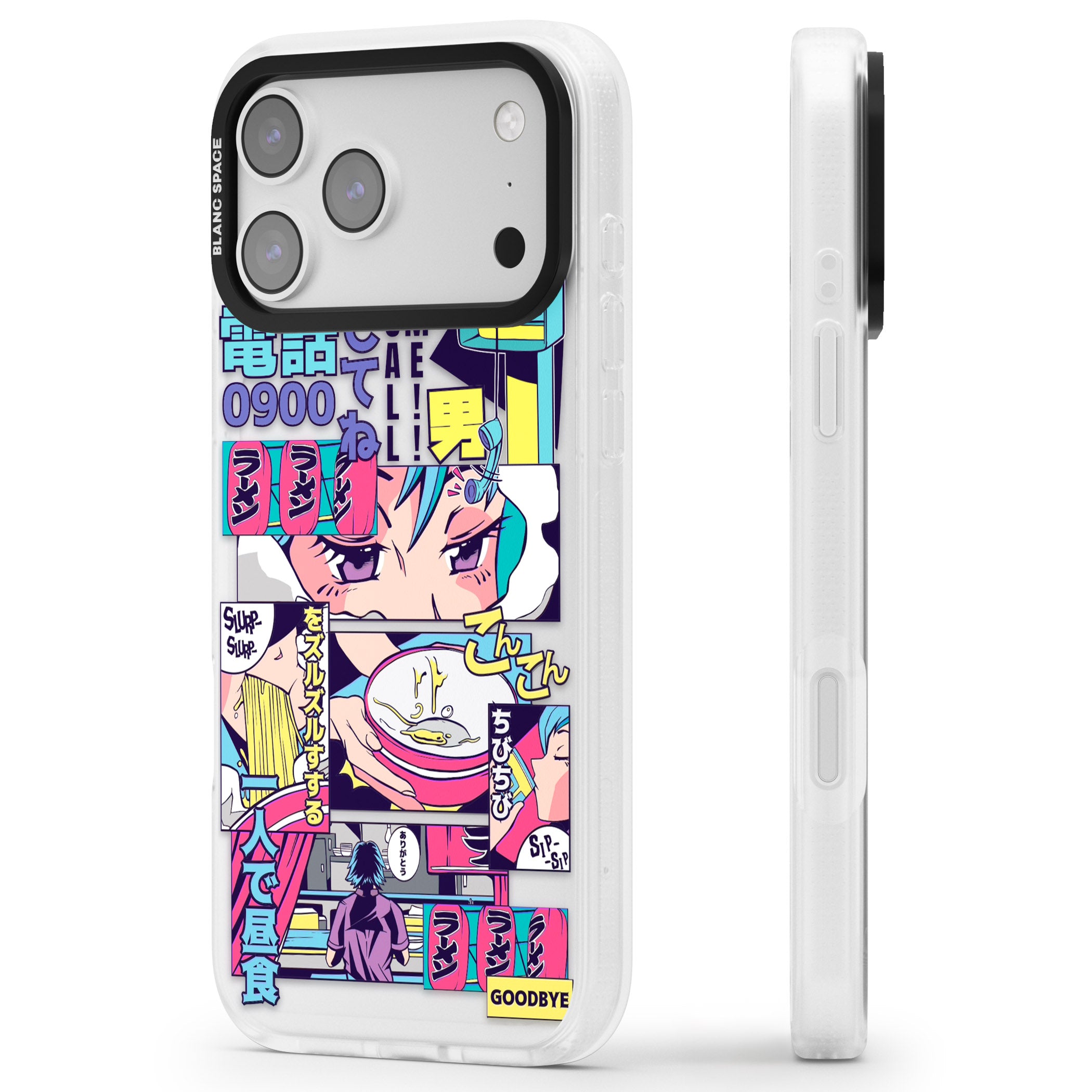 Vibrant Anime Comic iPhone 17 Pro Max Impact Air Clear Phone Case Side Profile