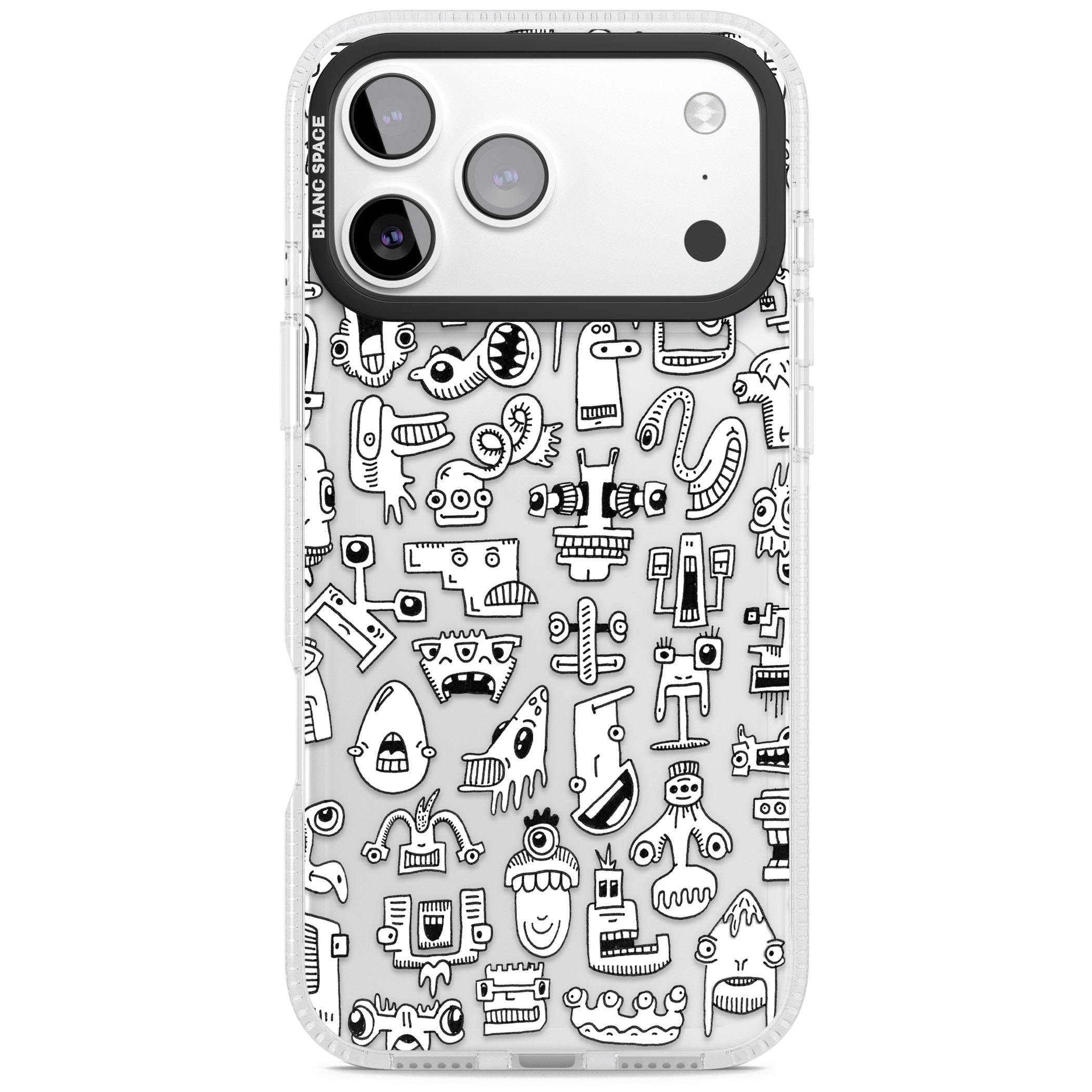 Weird Friends iPhone 17 Pro Impact Air Clear Phone Case