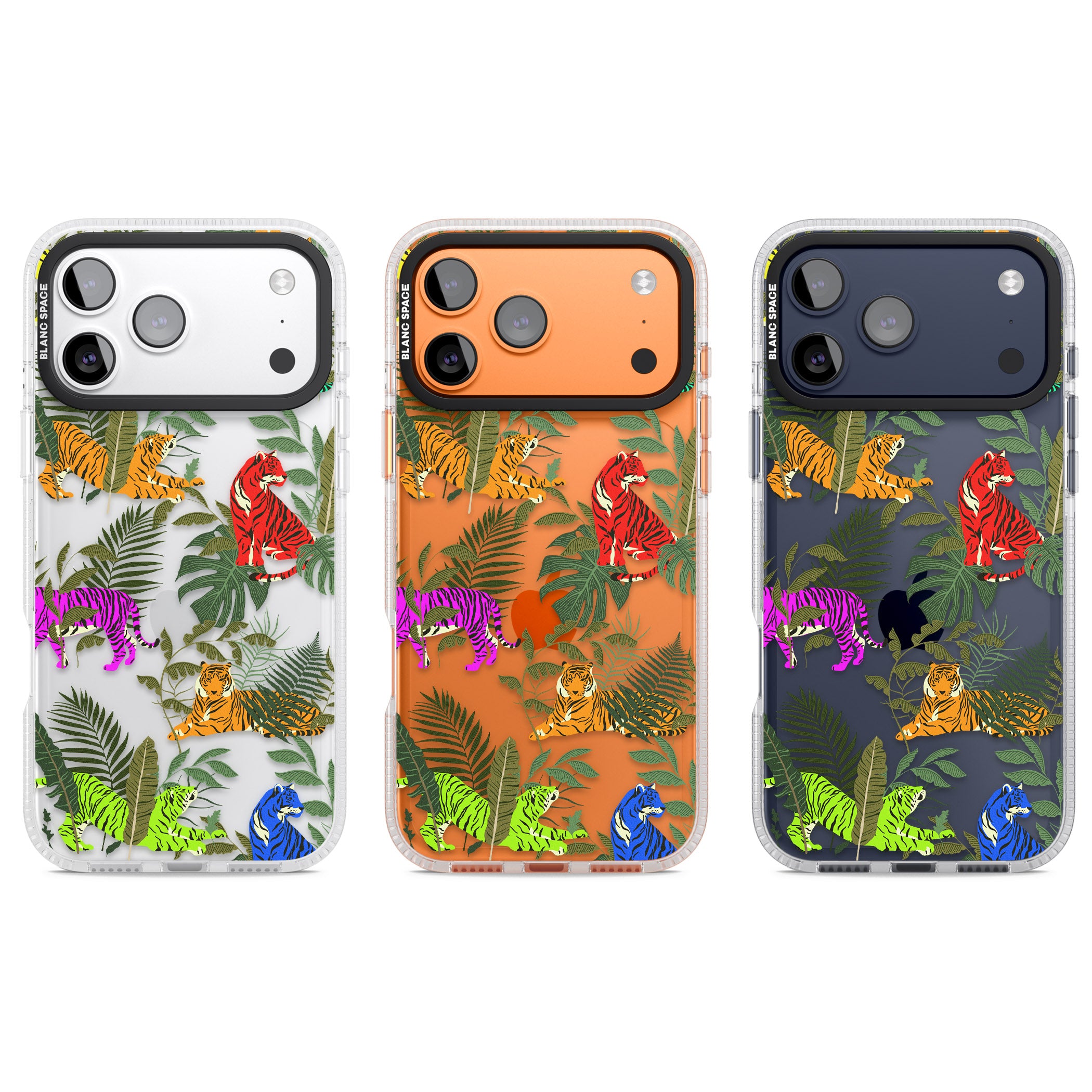 Colorful Jungle Tiger iPhone 17 Pro Impact Air Clear Phone Case APT Impact Protection