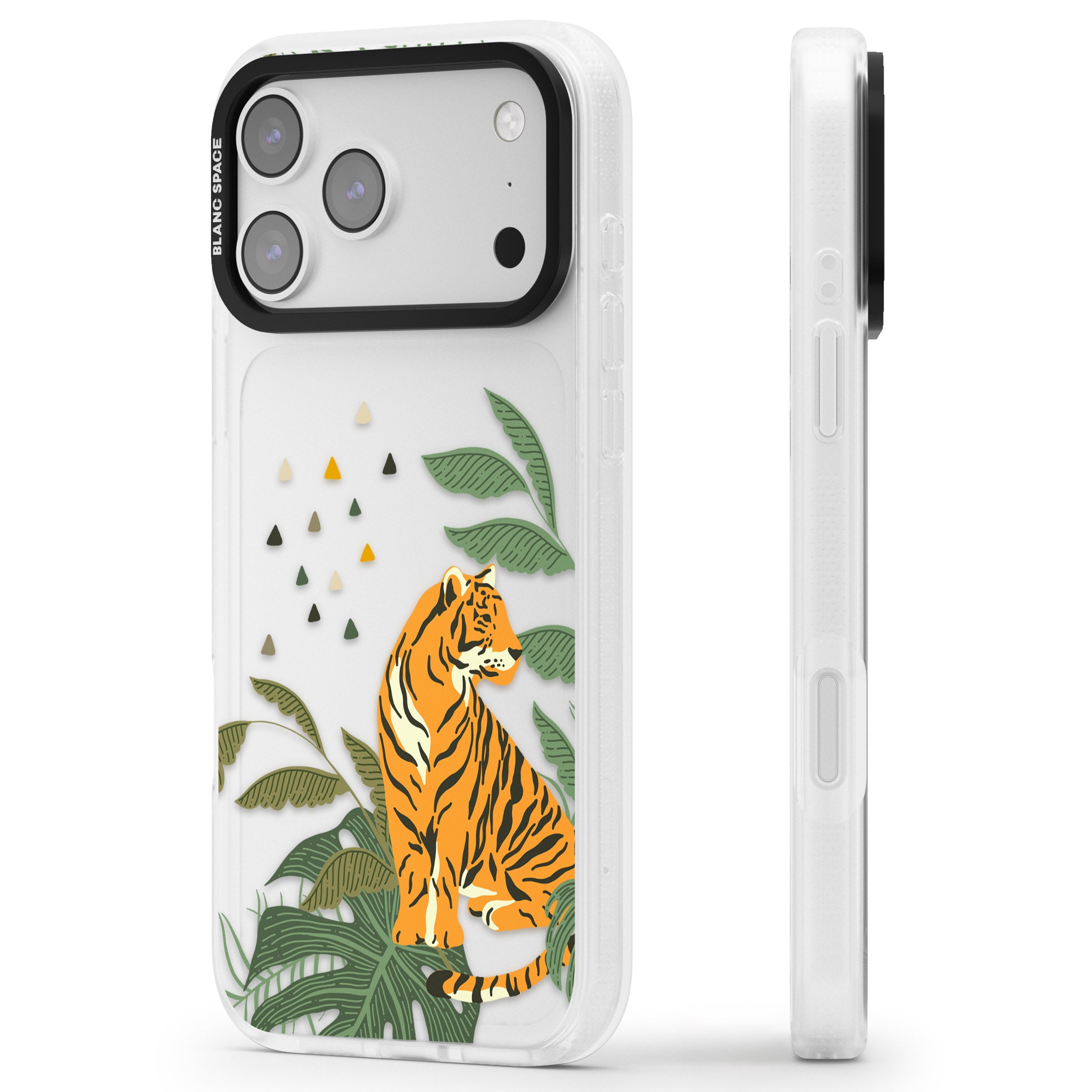Tiger Jungle iPhone 17 Pro Max Impact Air Clear Phone Case Side Profile