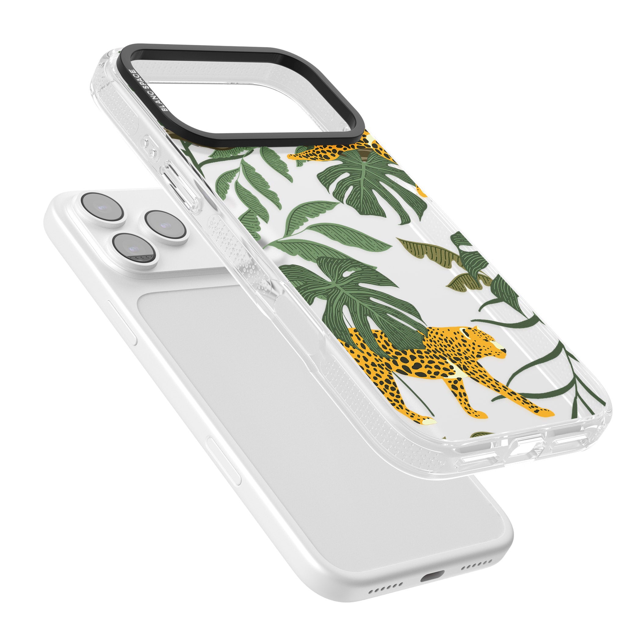 Jungle Cat Pattern iPhone 17 Pro Impact Air Clear Phone Case Colours