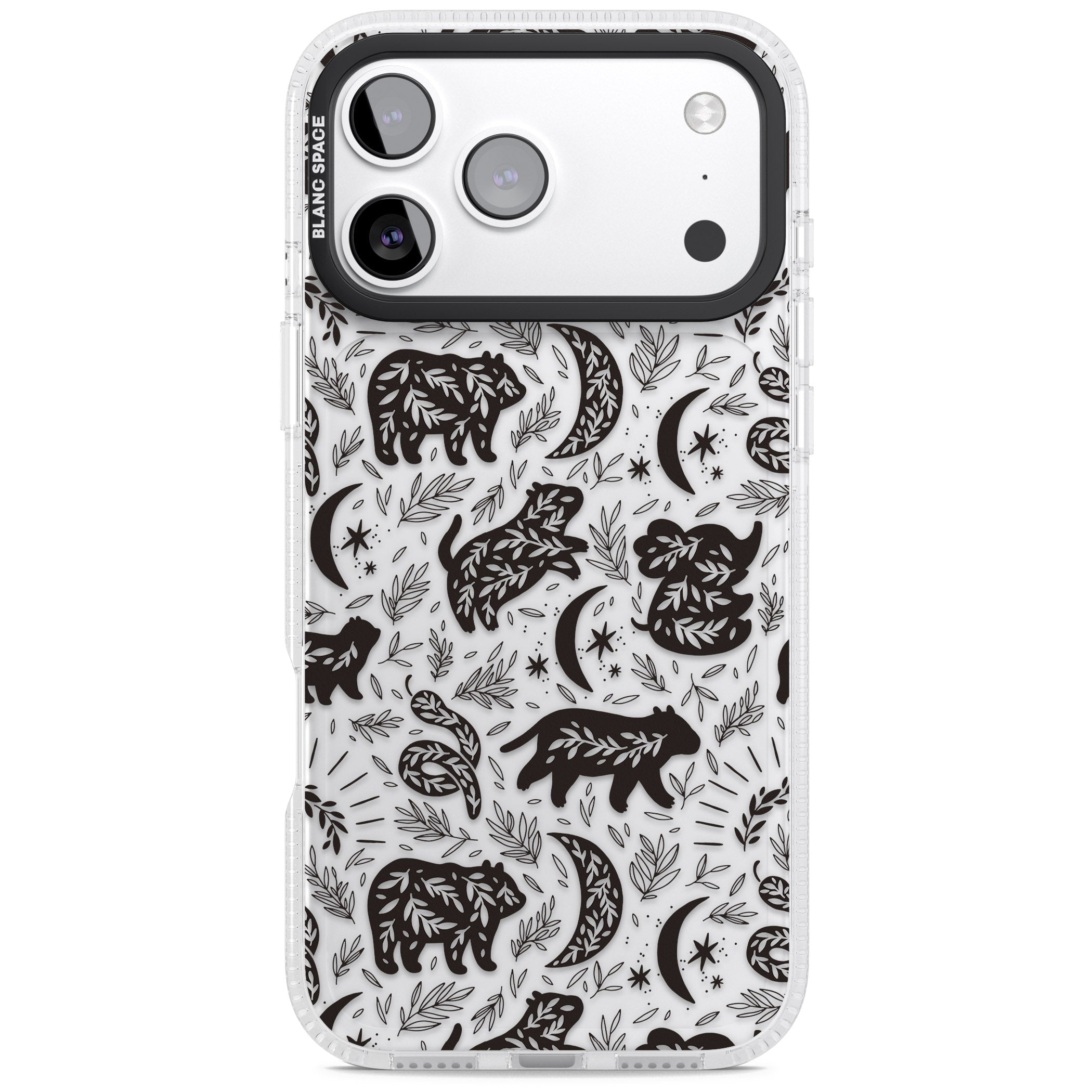 Midnight Forest Animals iPhone 17 Pro Impact Air Clear Phone Case