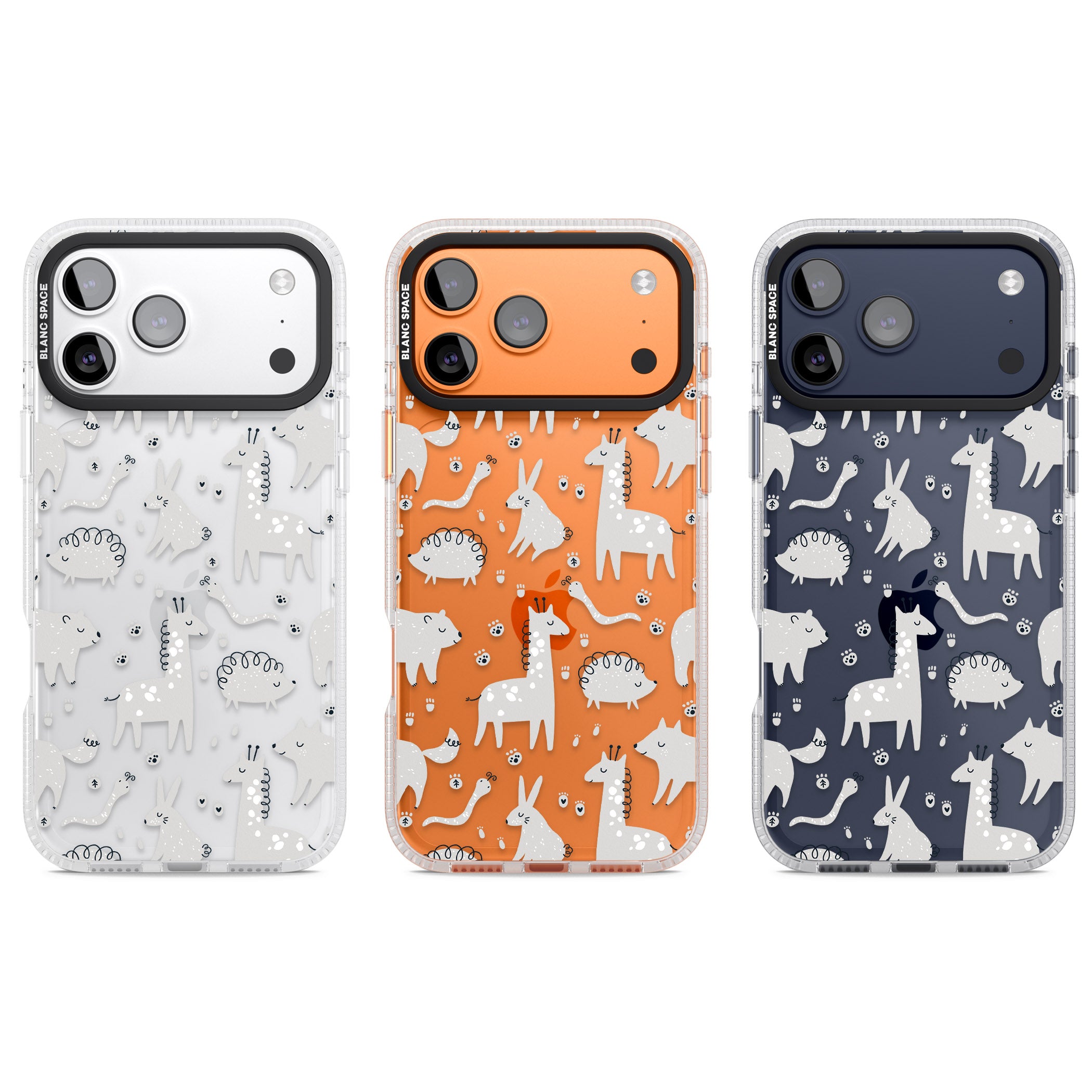 Monochrome Animal Party iPhone 17 Pro Impact Air Clear Phone Case APT Impact Protection