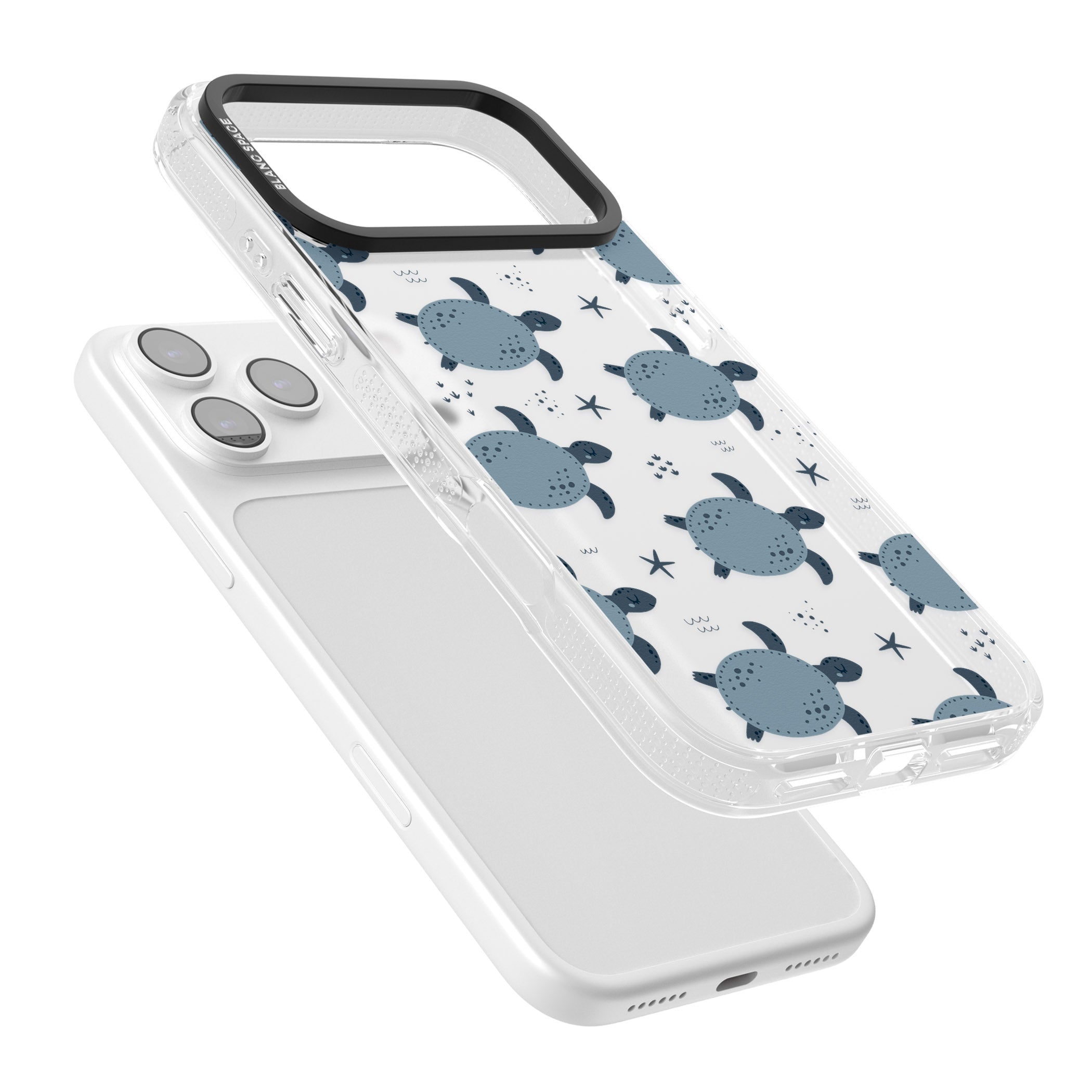 Under The Sea Patterns Sea Turtles (Clear) iPhone 17 Pro Impact Air Clear Phone Case Colours