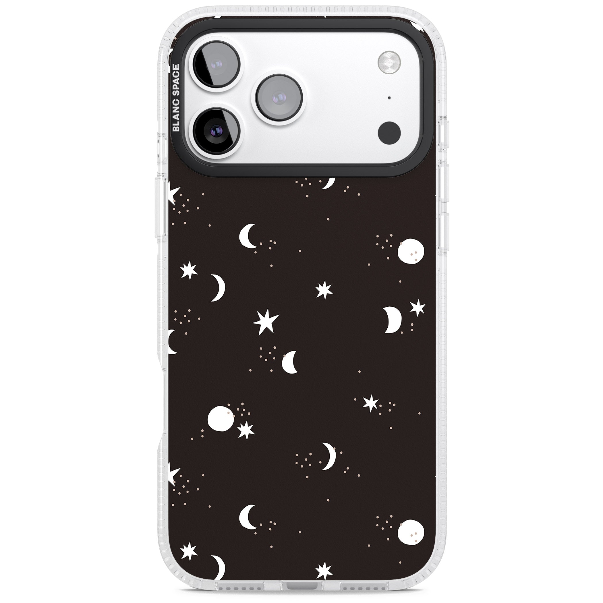 Funky Moons & Stars iPhone 17 Pro Max Impact Air Clear Phone Case