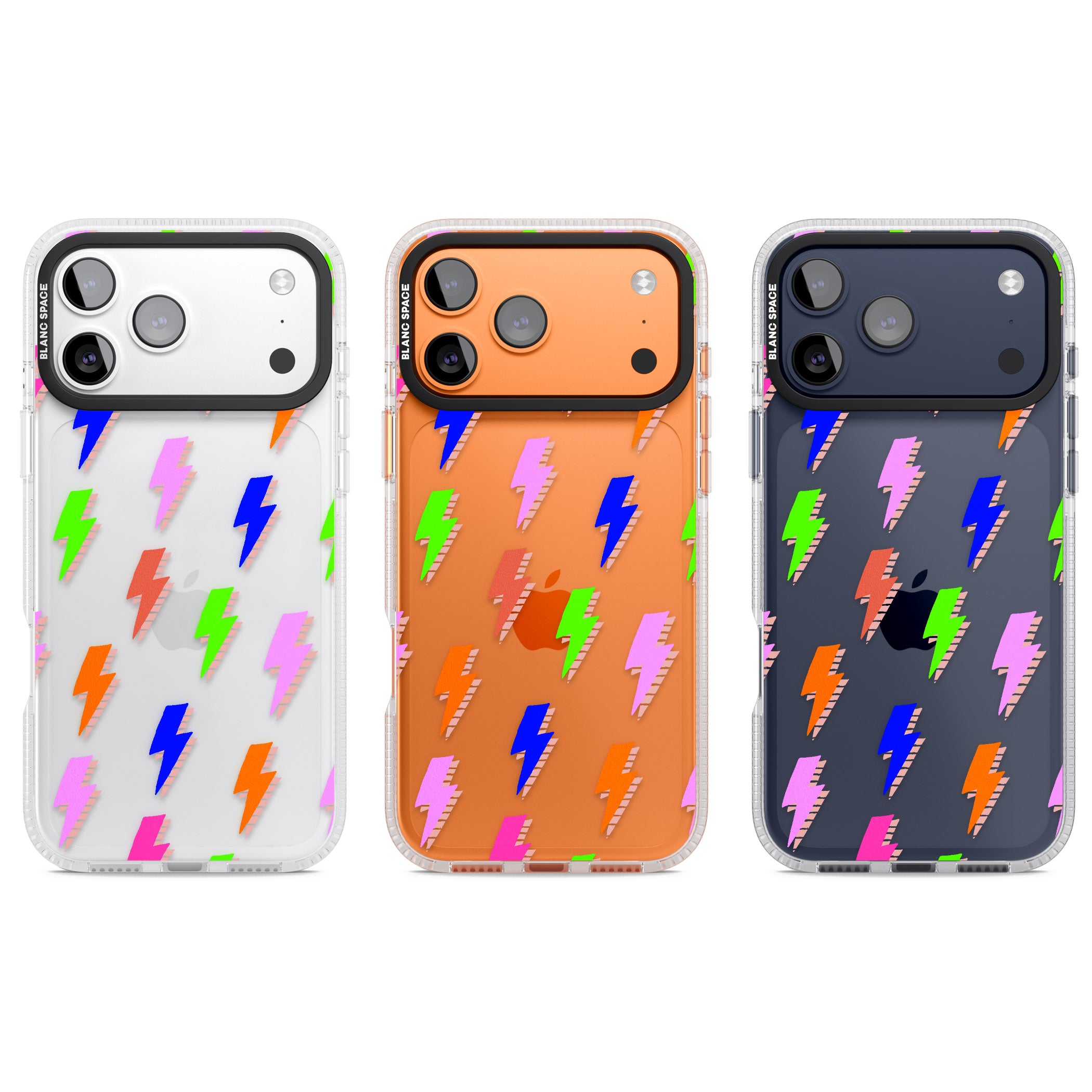 Rainbow Pop Lightning iPhone 17 Pro Impact Air Clear Phone Case APT Impact Protection