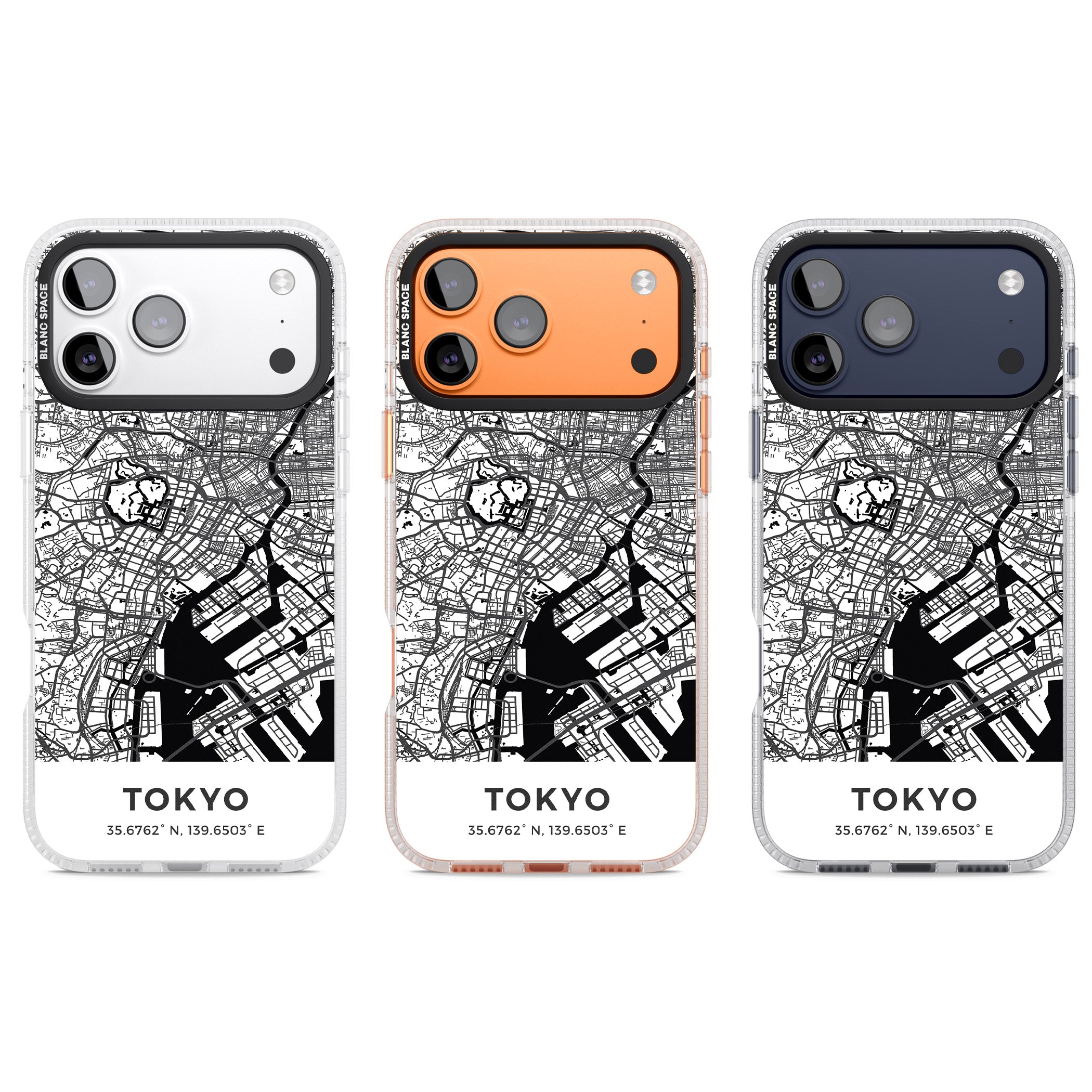 Tokyo Map iPhone 17 Pro Impact Air Clear Phone Case APT Impact Protection