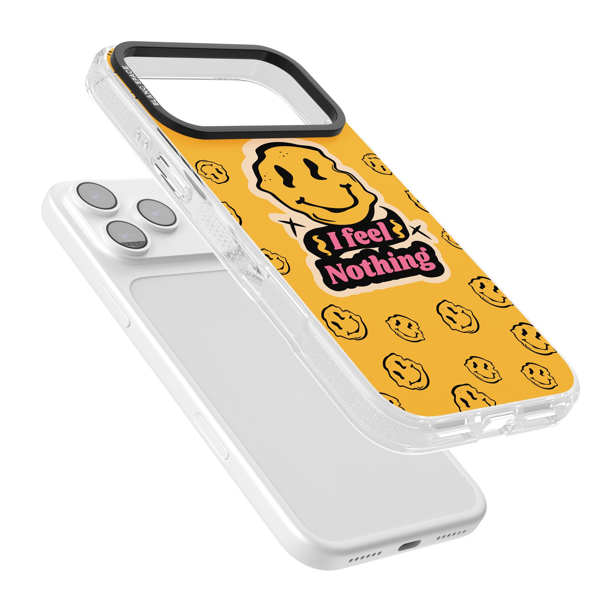 I Feel Nothing iPhone 17 Pro Max Impact Air Clear Phone Case Colours