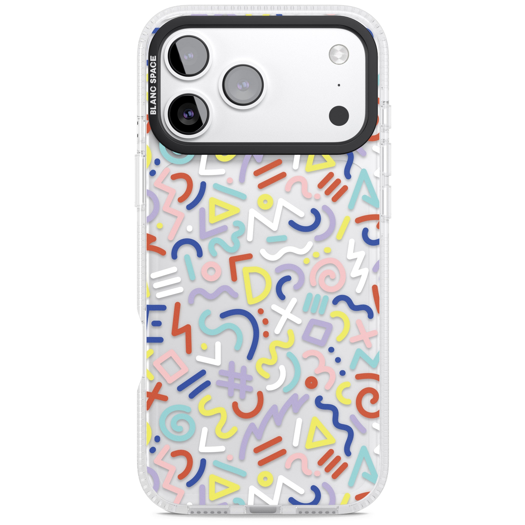 Colorful Retro Pattern iPhone 17 Pro Max Impact Air Clear Phone Case
