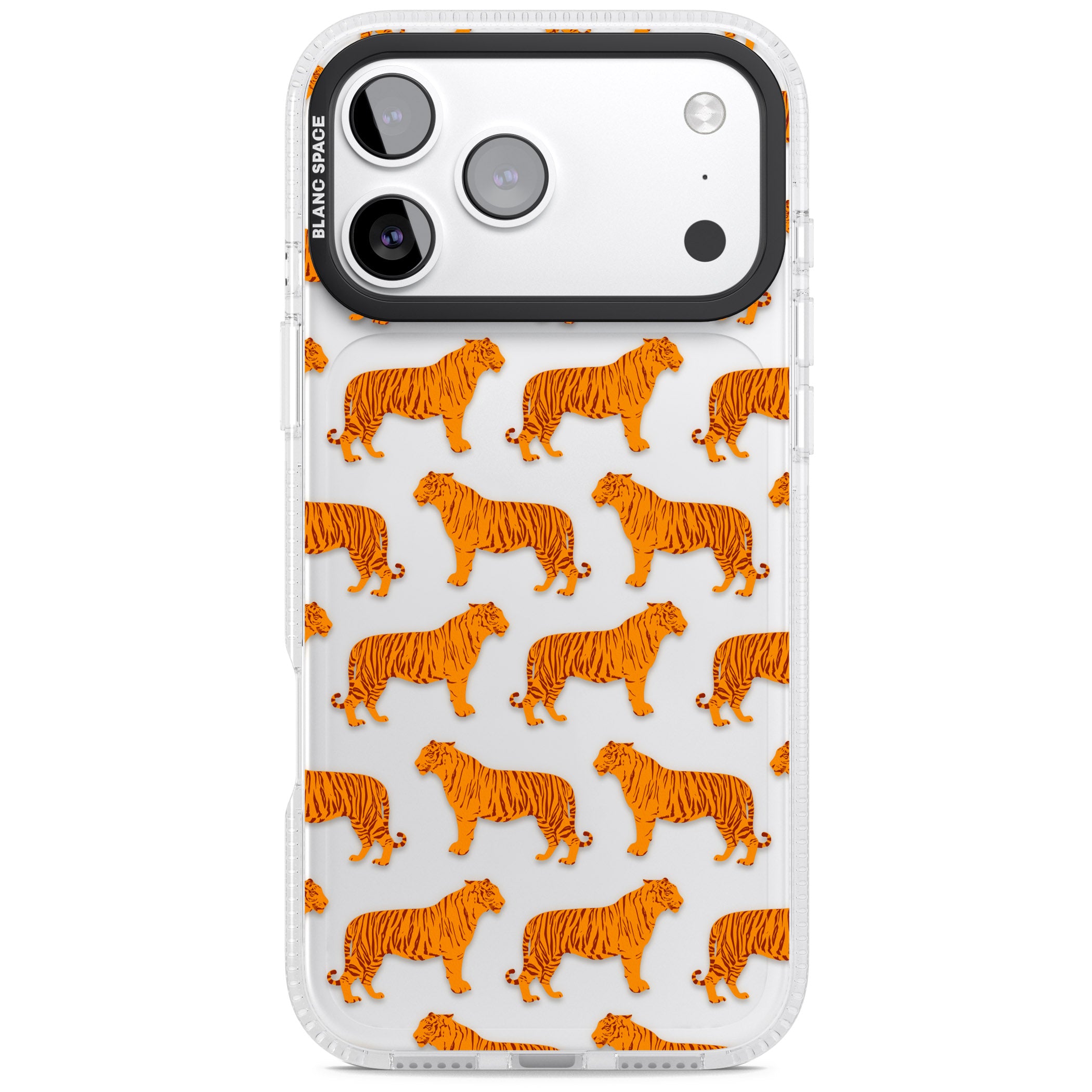 Tiger Pattern iPhone 17 Pro Impact Air Clear Phone Case