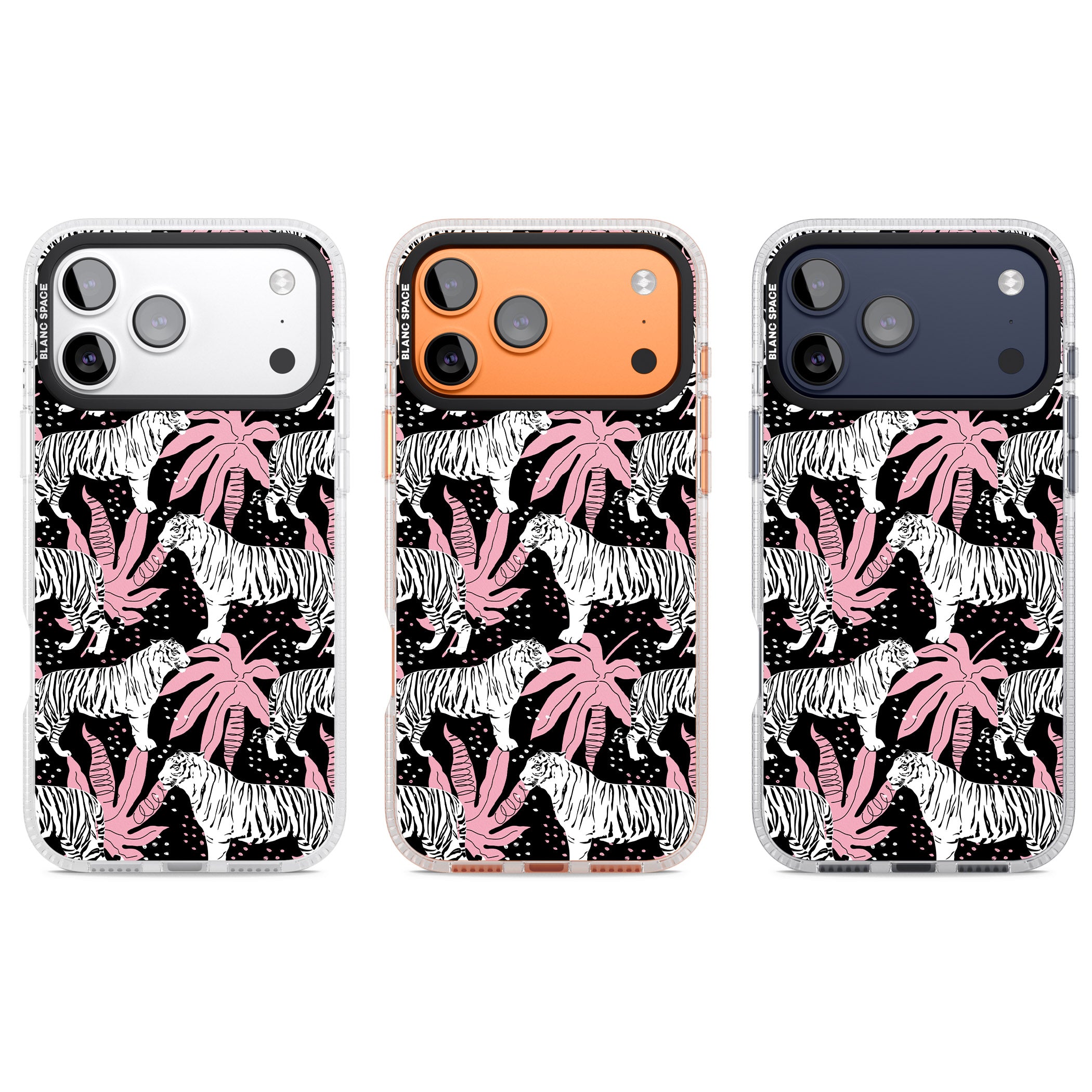 Pink Jungle Tiger iPhone 17 Pro Impact Air Clear Phone Case APT Impact Protection