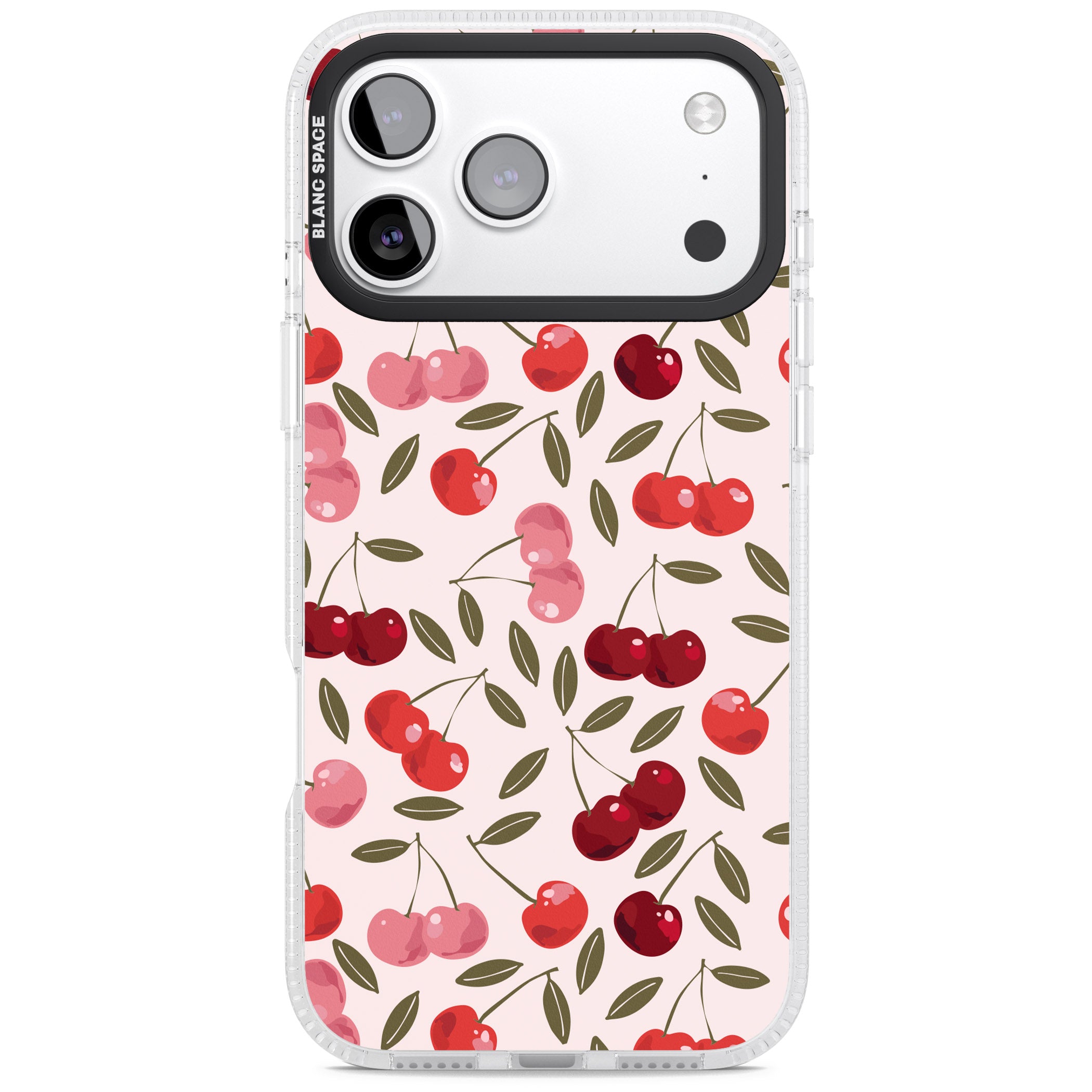 Fruity & Fun Patterns Cherries iPhone 17 Pro Max Impact Air Clear Phone Case
