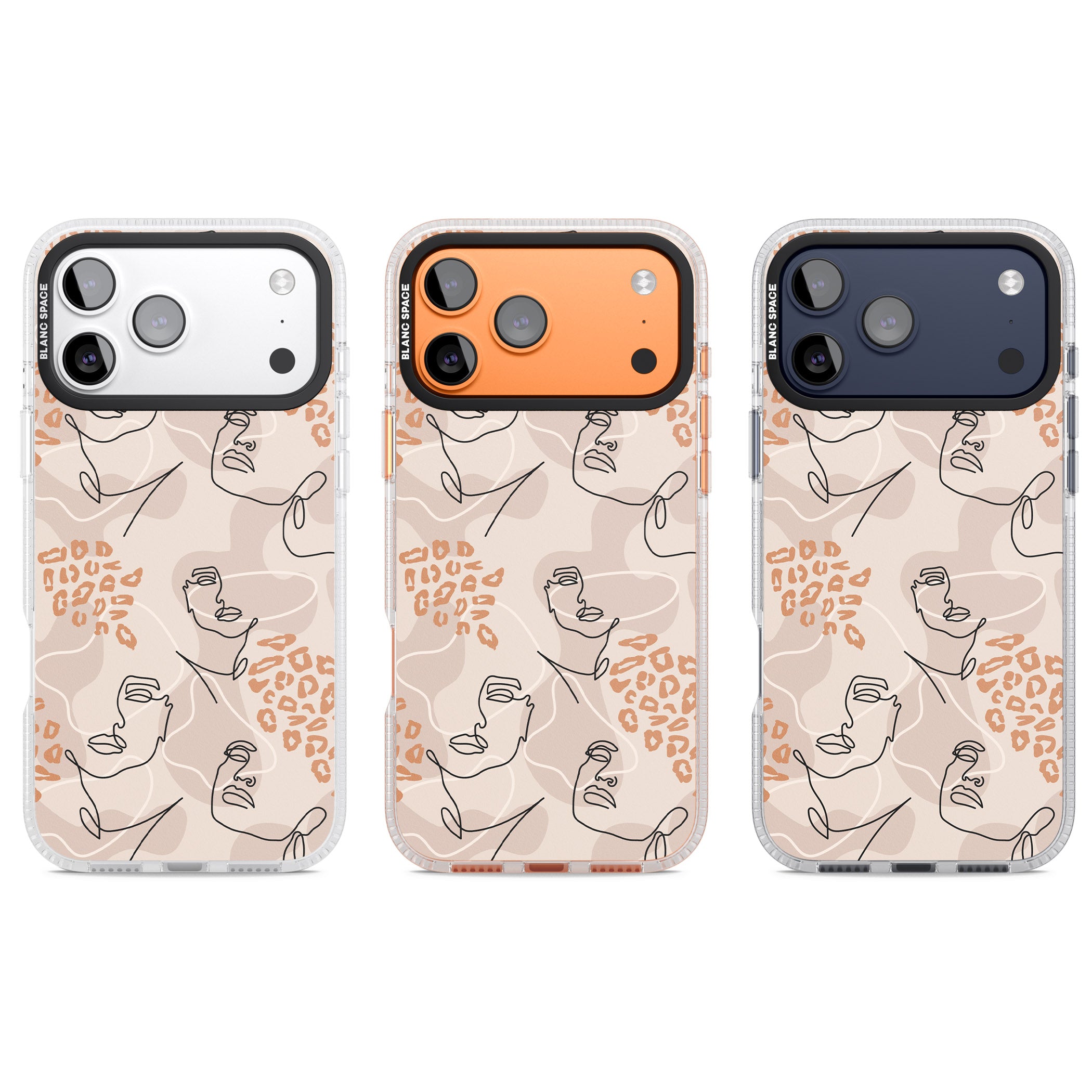 Abstract Faces Leopard iPhone 17 Pro Impact Air Clear Phone Case APT Impact Protection