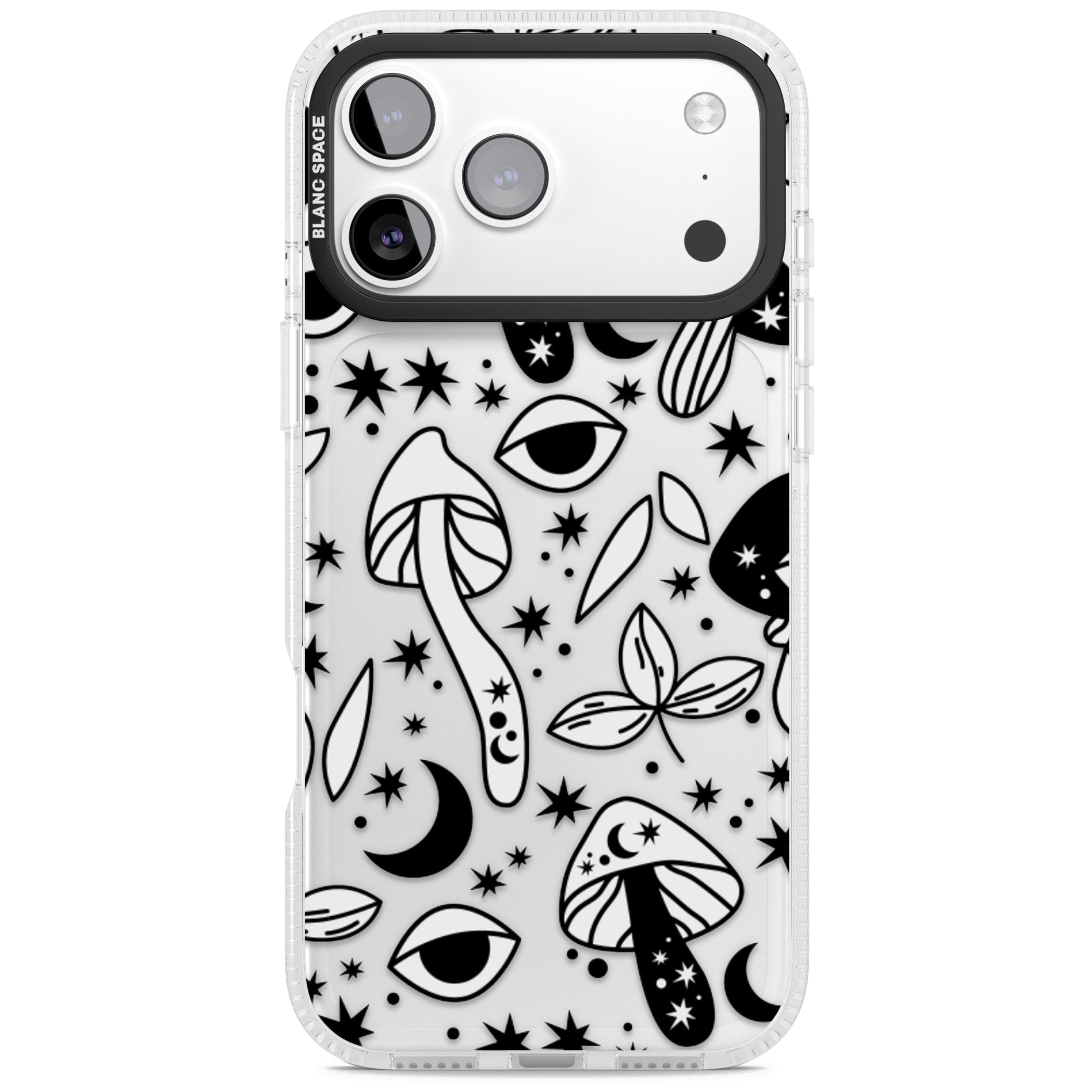 Mystic Mushrooms Pattern iPhone 17 Pro Max Impact Air Clear Phone Case