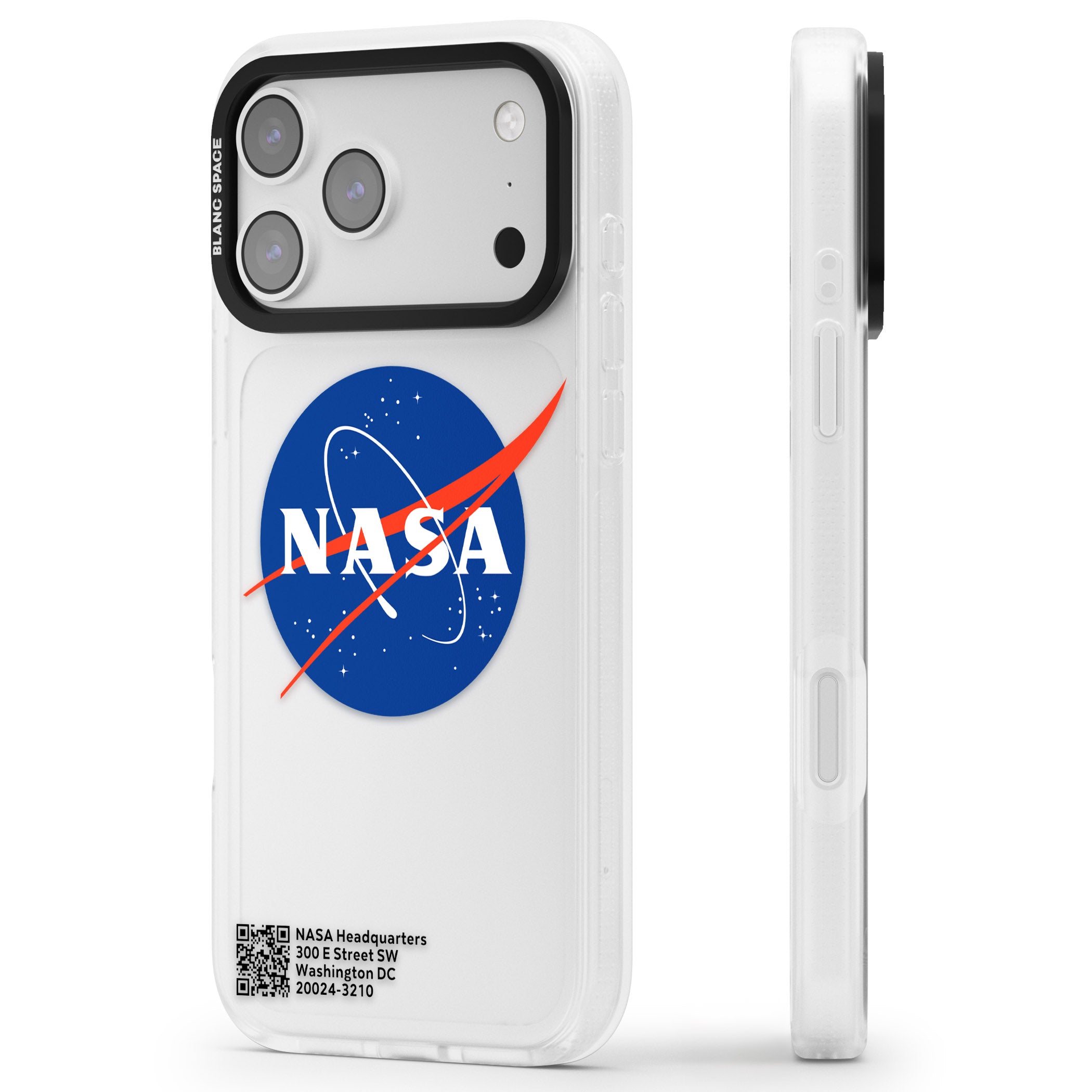 Nasa Meatball iPhone 17 Pro Max Impact Air Clear Phone Case Side Profile