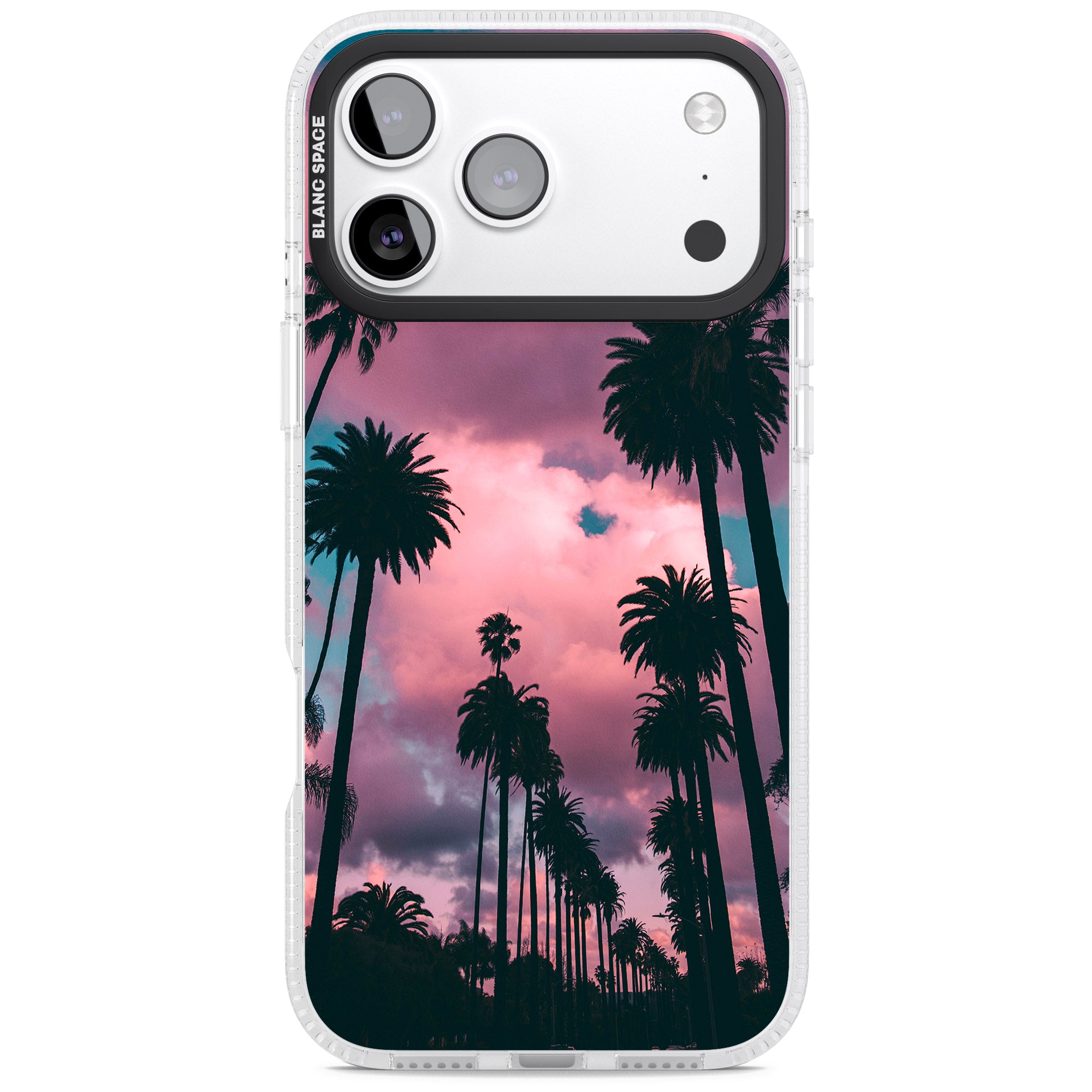 Sunset Palms iPhone 17 Pro Impact Air Clear Phone Case
