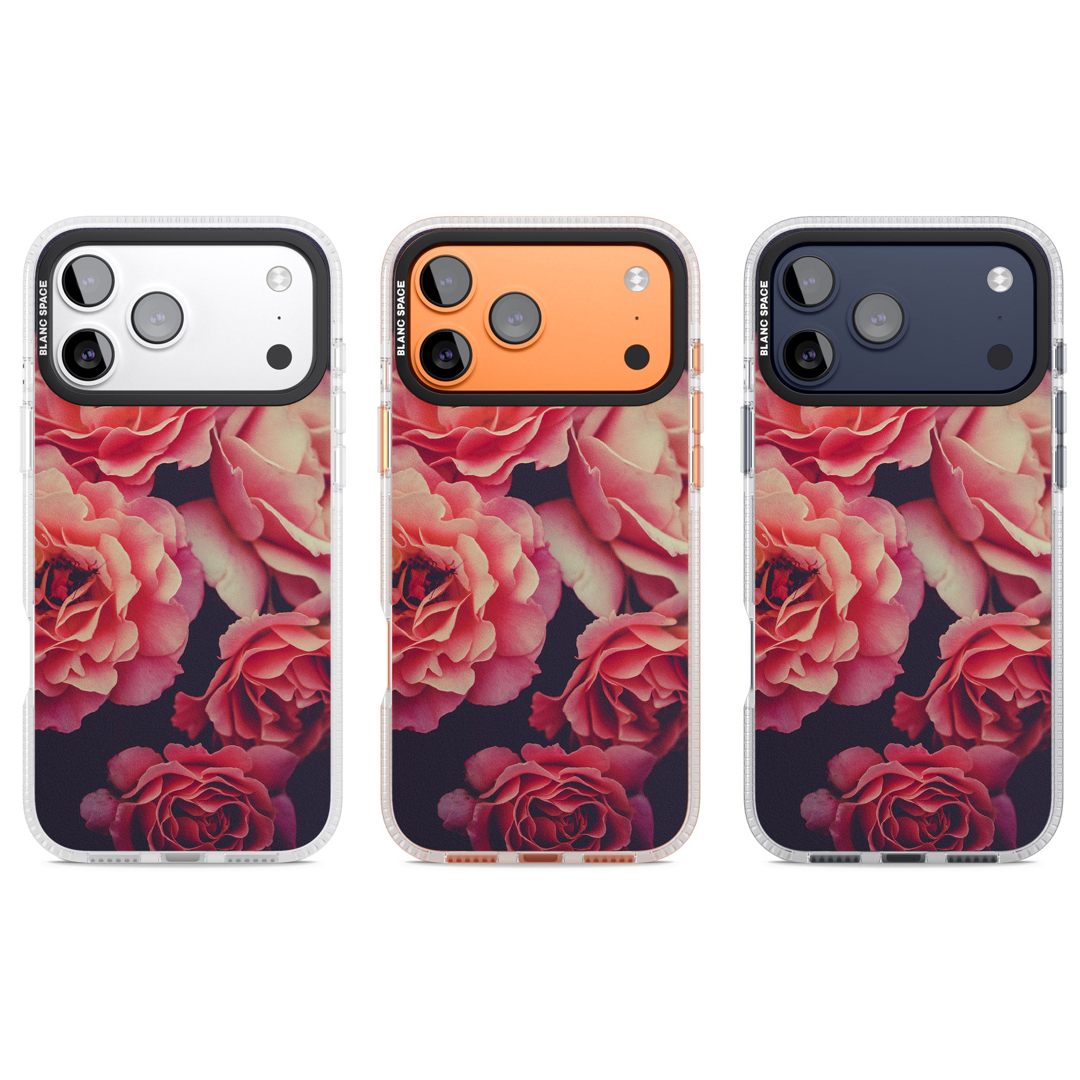 Midnight Rose Bloom iPhone 17 Pro Impact Air Clear Phone Case APT Impact Protection