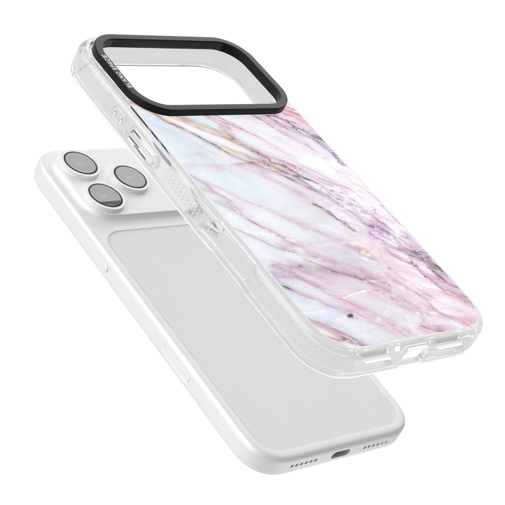 Blush Marble Glow iPhone 17 Pro Max Impact Air Clear Phone Case Colours
