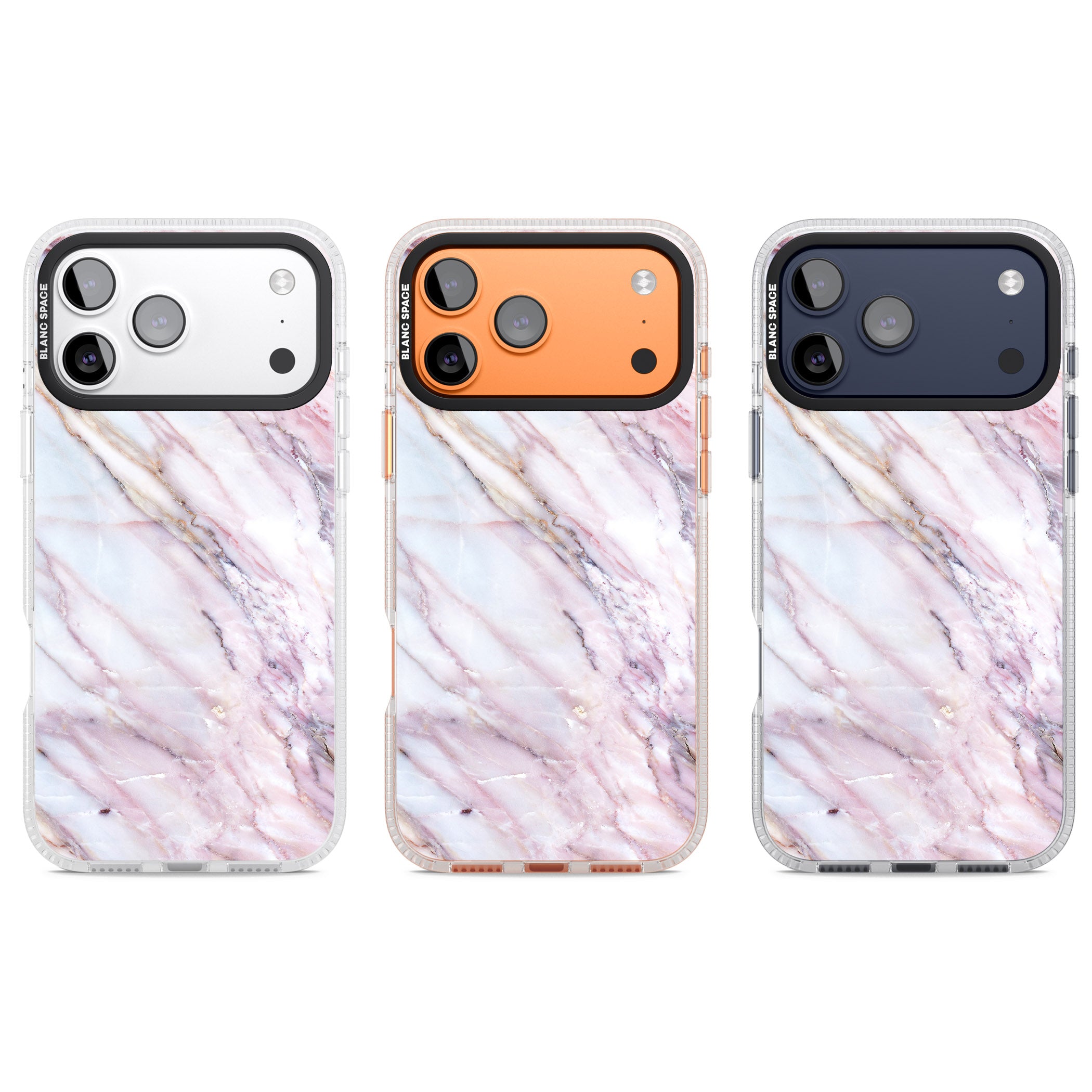 Blush Marble Glow iPhone 17 Pro Impact Air Clear Phone Case APT Impact Protection