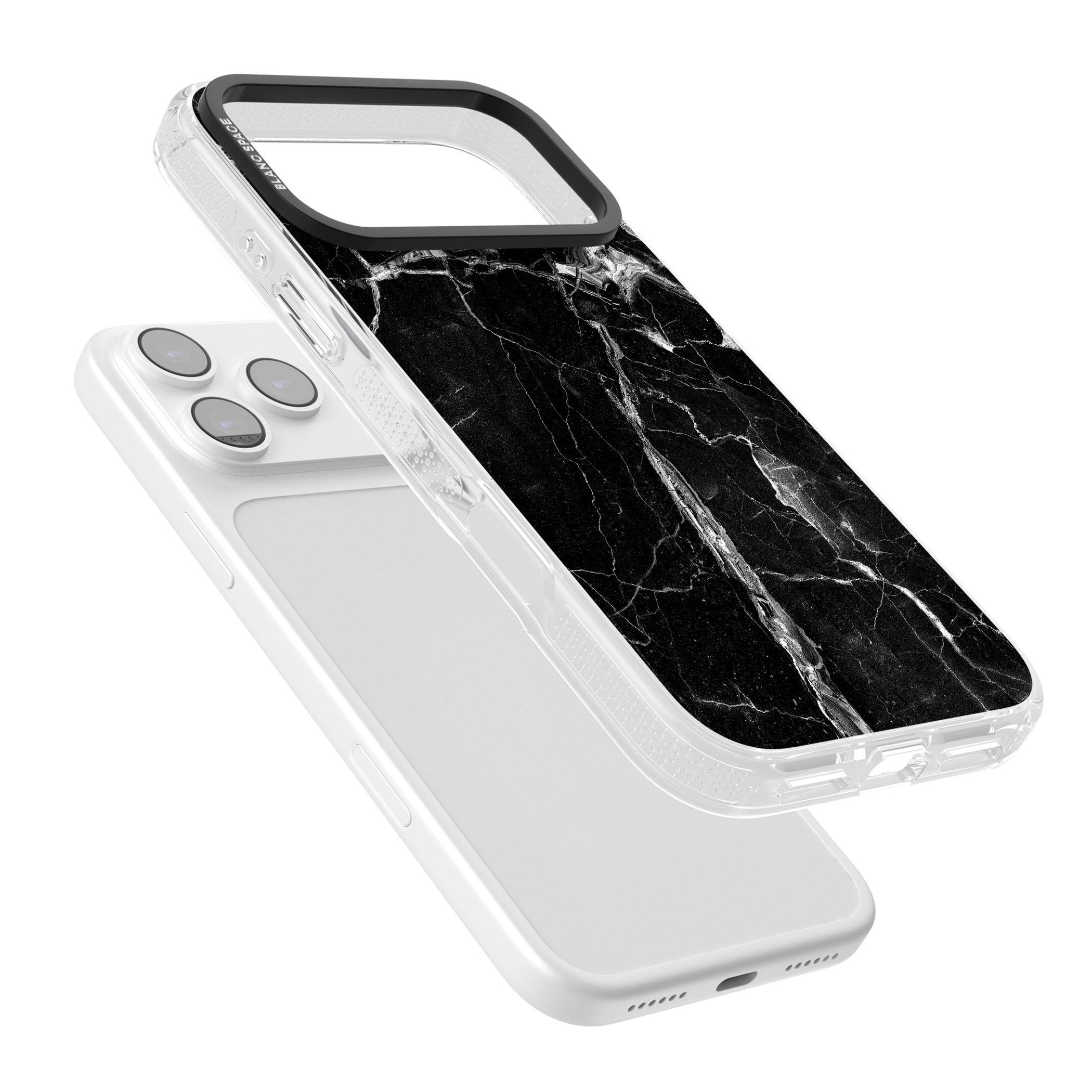 Black Onyx Marble iPhone 17 Pro Max Impact Air Clear Phone Case Colours