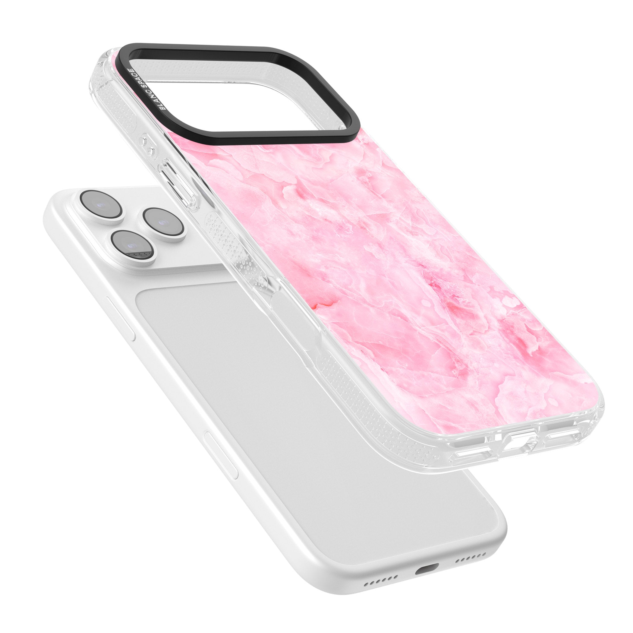 Pink Onyx Marble iPhone 17 Pro Max Impact Air Clear Phone Case Colours