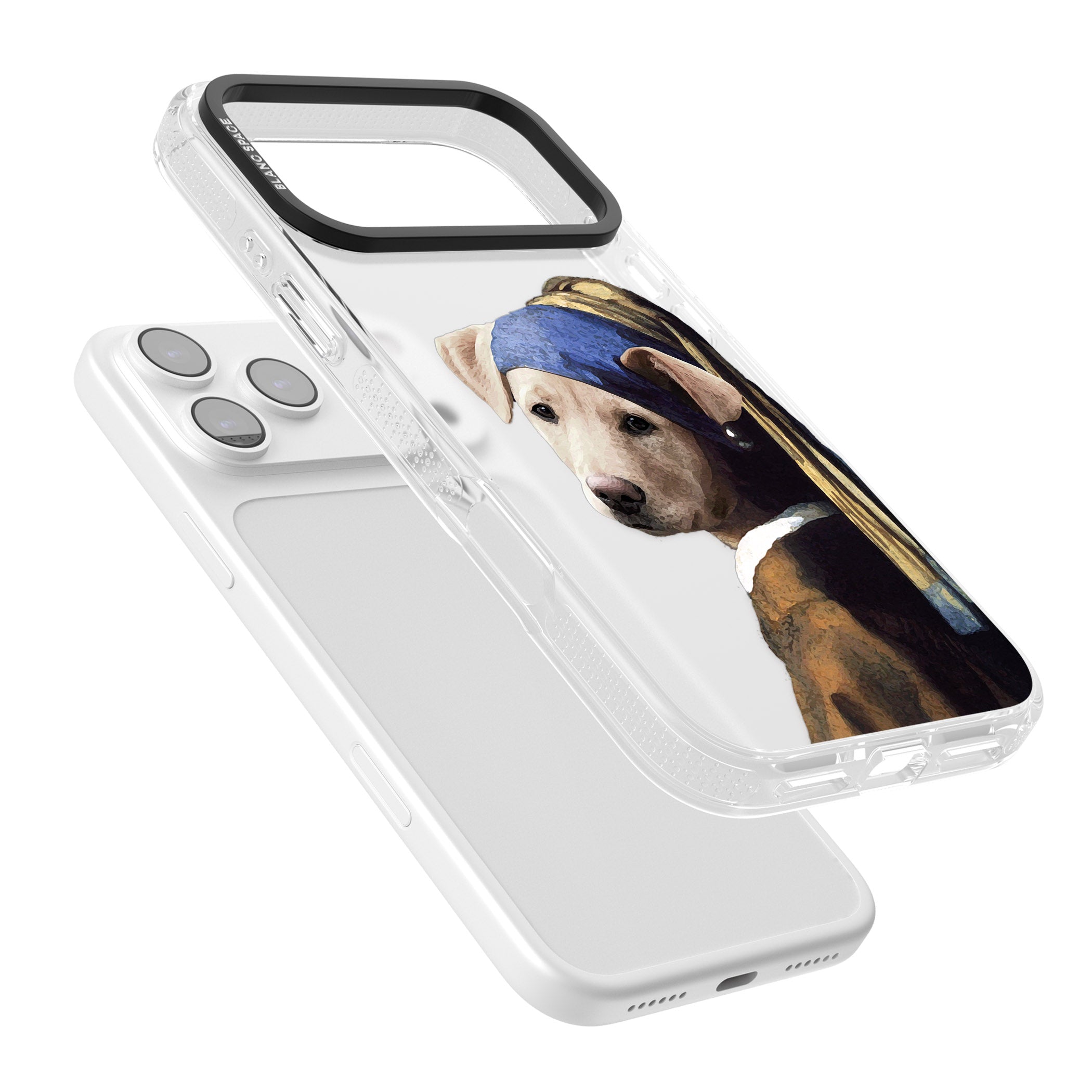 Doggo With A Pearl Earring iPhone 17 Pro Max Impact Air Clear Phone Case Colours