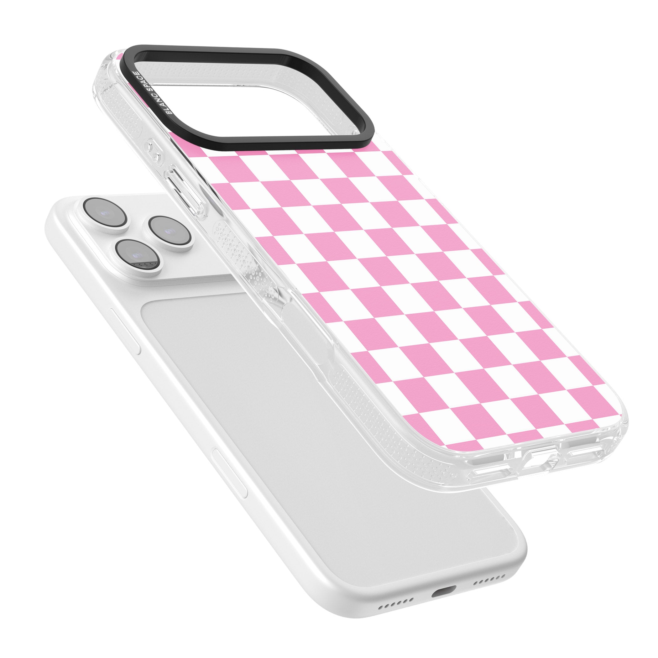 Pink Checkered iPhone 17 Pro Max Impact Air Clear Phone Case Colours