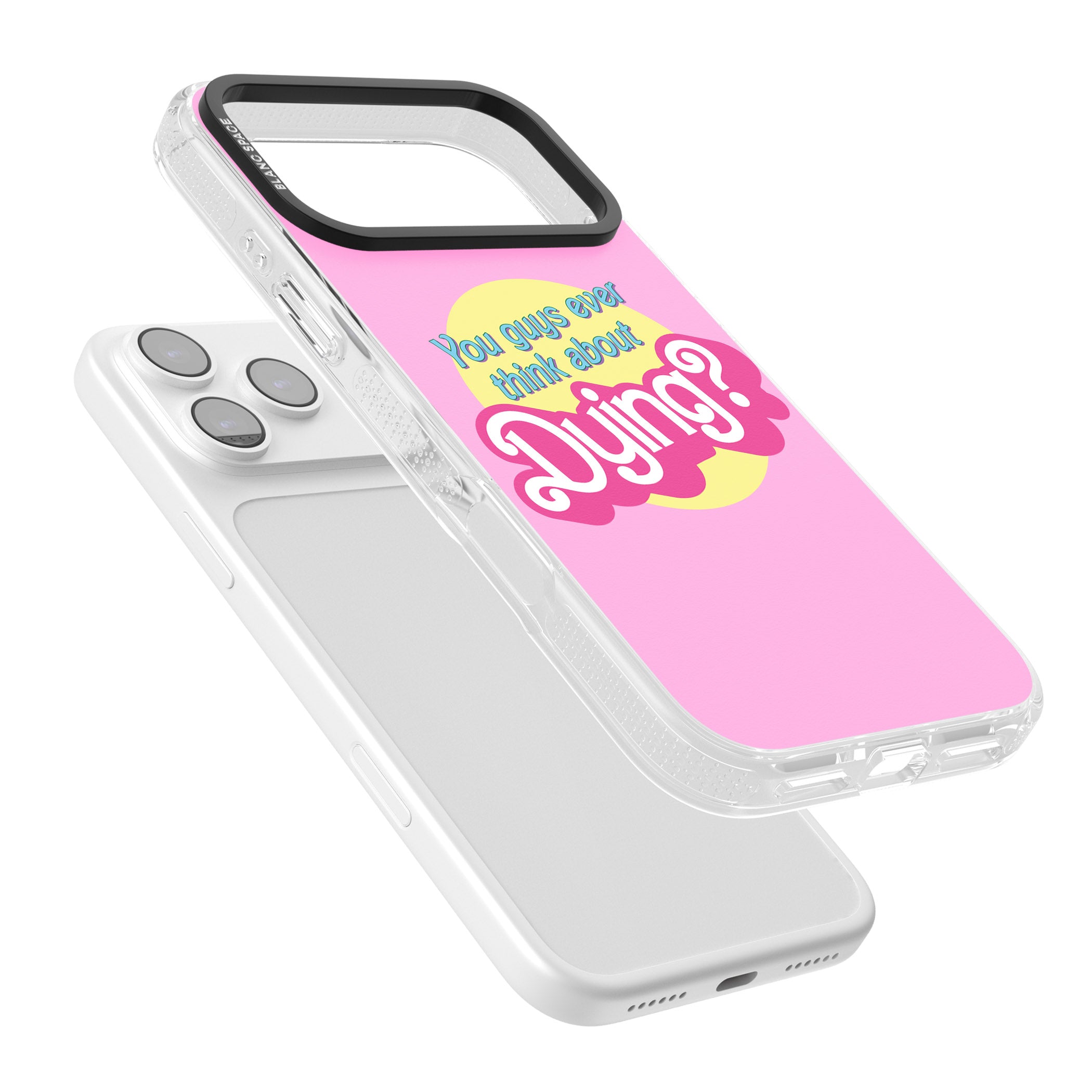 Ever Think About Dying? iPhone 17 Pro Max Impact Air Clear Phone Case Colours