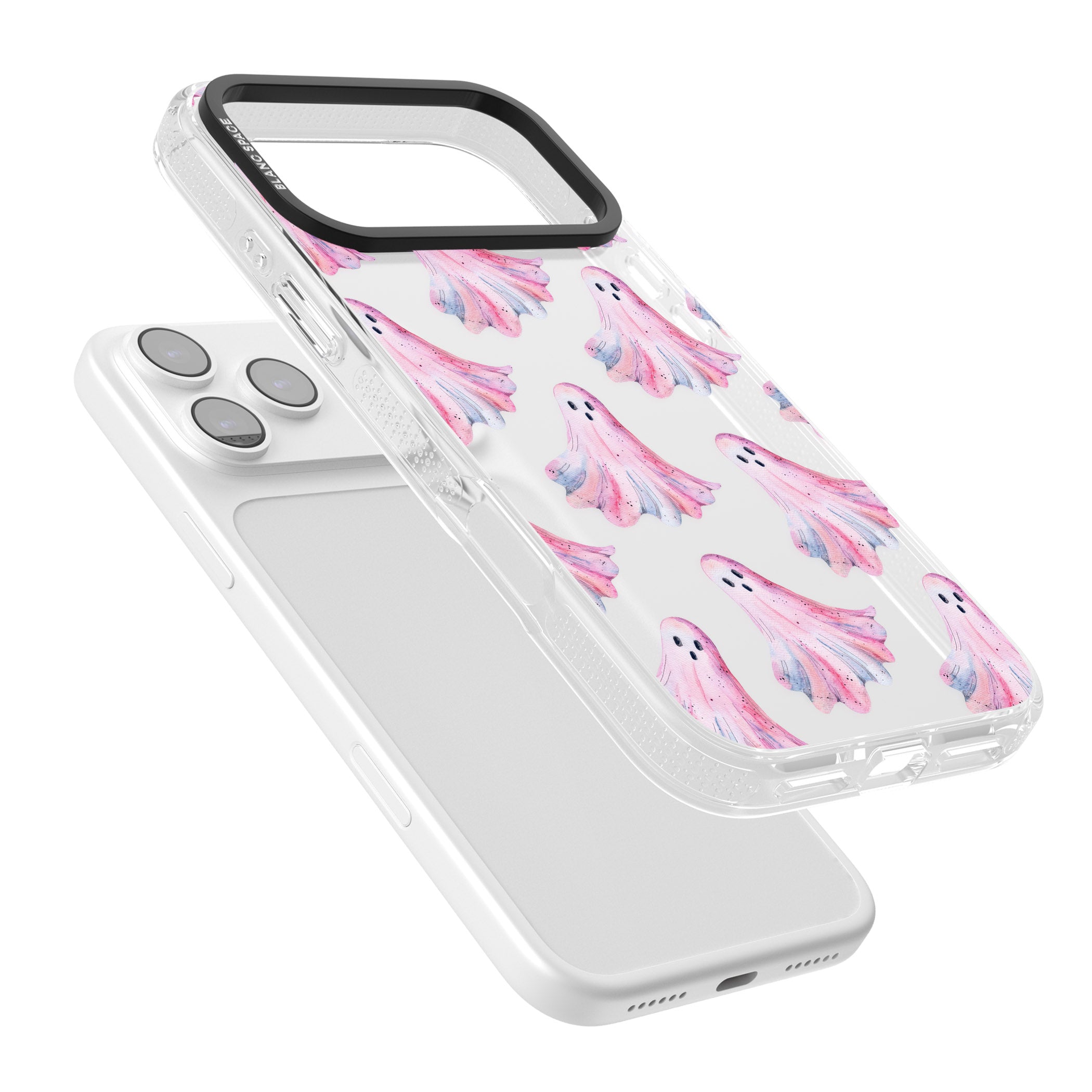Pink Ghosts iPhone 17 Pro Max Impact Air Clear Phone Case Colours