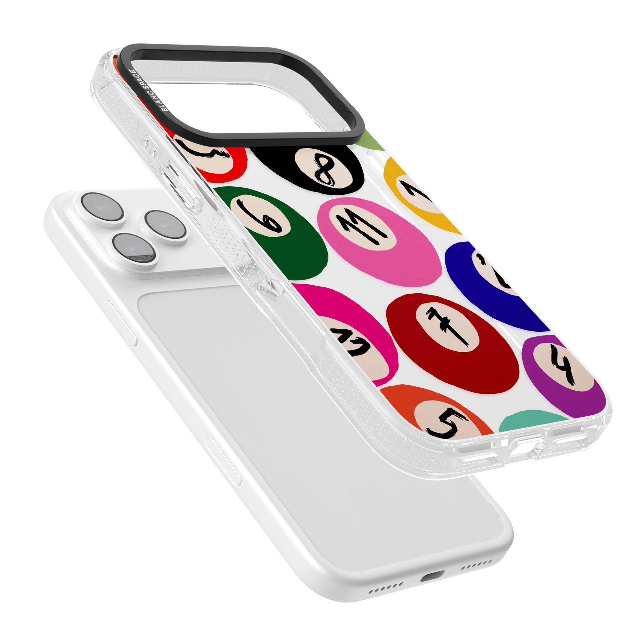 Pool Balls iPhone 17 Pro Max Impact Air Clear Phone Case Colours