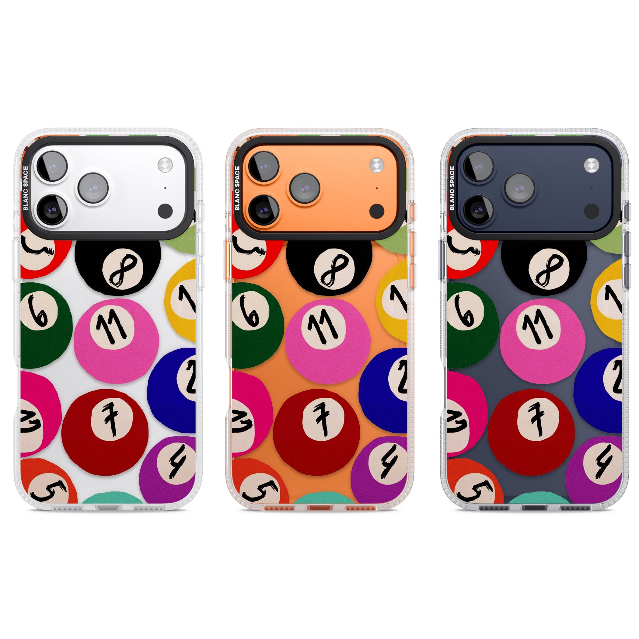 Pool Balls iPhone 17 Pro Impact Air Clear Phone Case APT Impact Protection