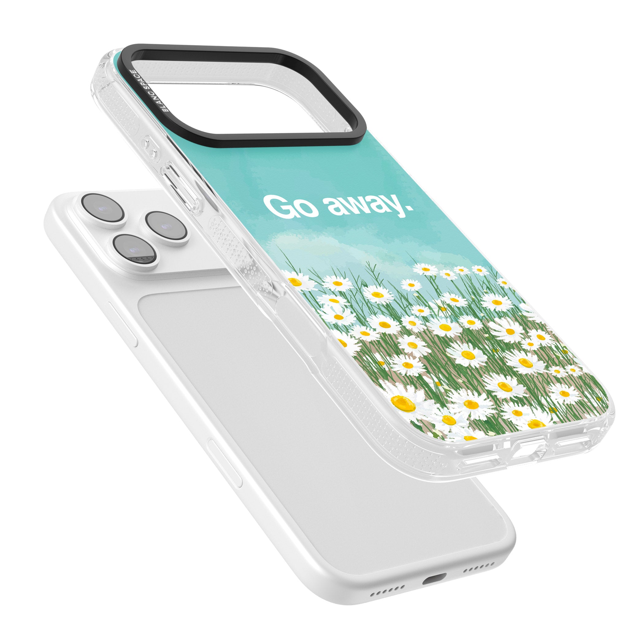 Go Away iPhone 17 Pro Max Impact Air Clear Phone Case Colours