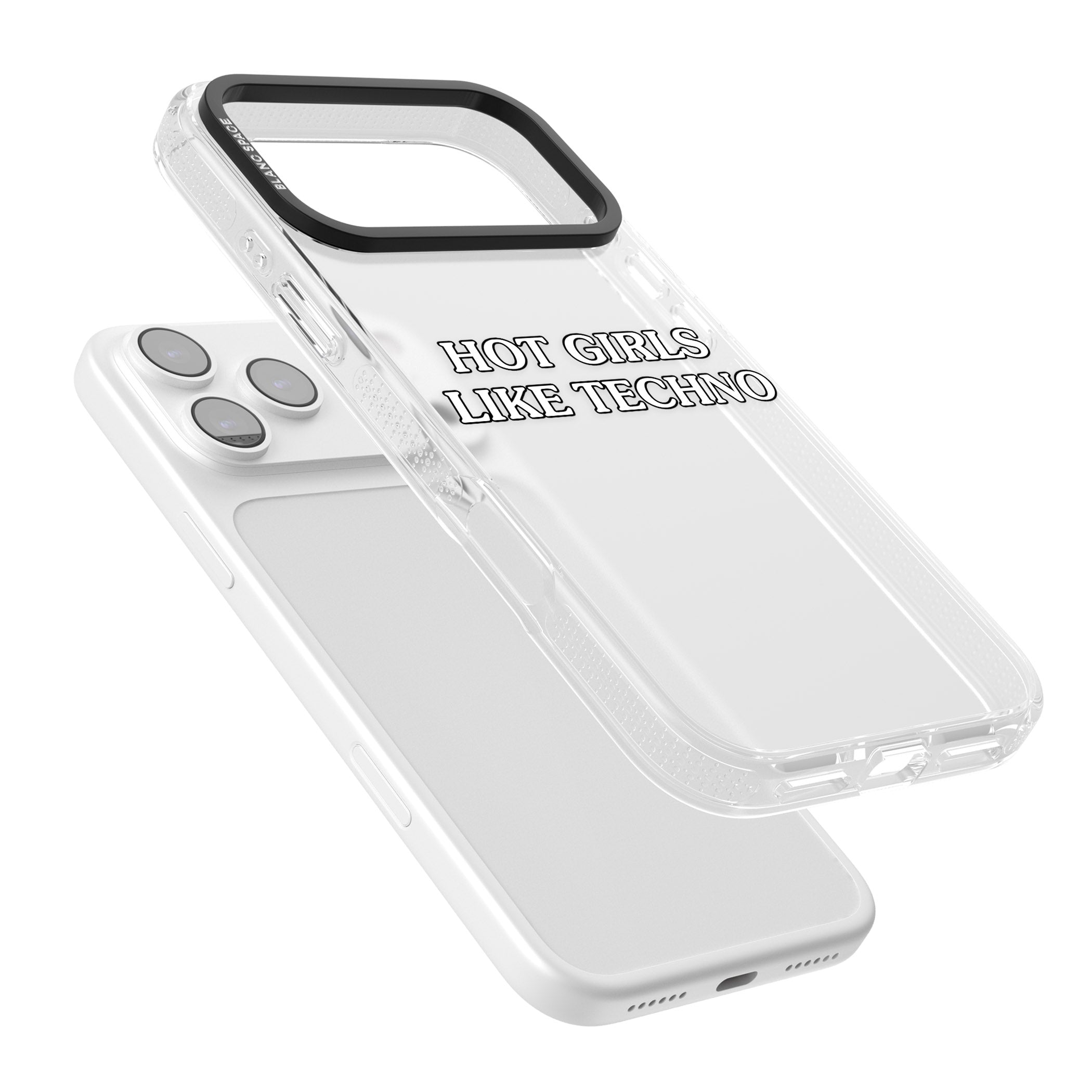 Hot Girls Like Techno iPhone 17 Pro Impact Air Clear Phone Case Colours