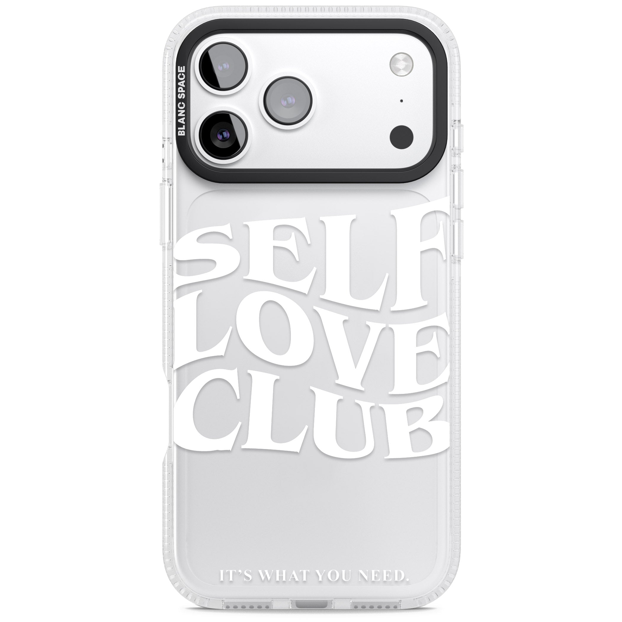 Self Love Club White iPhone 17 Pro Max Impact Air Clear Phone Case