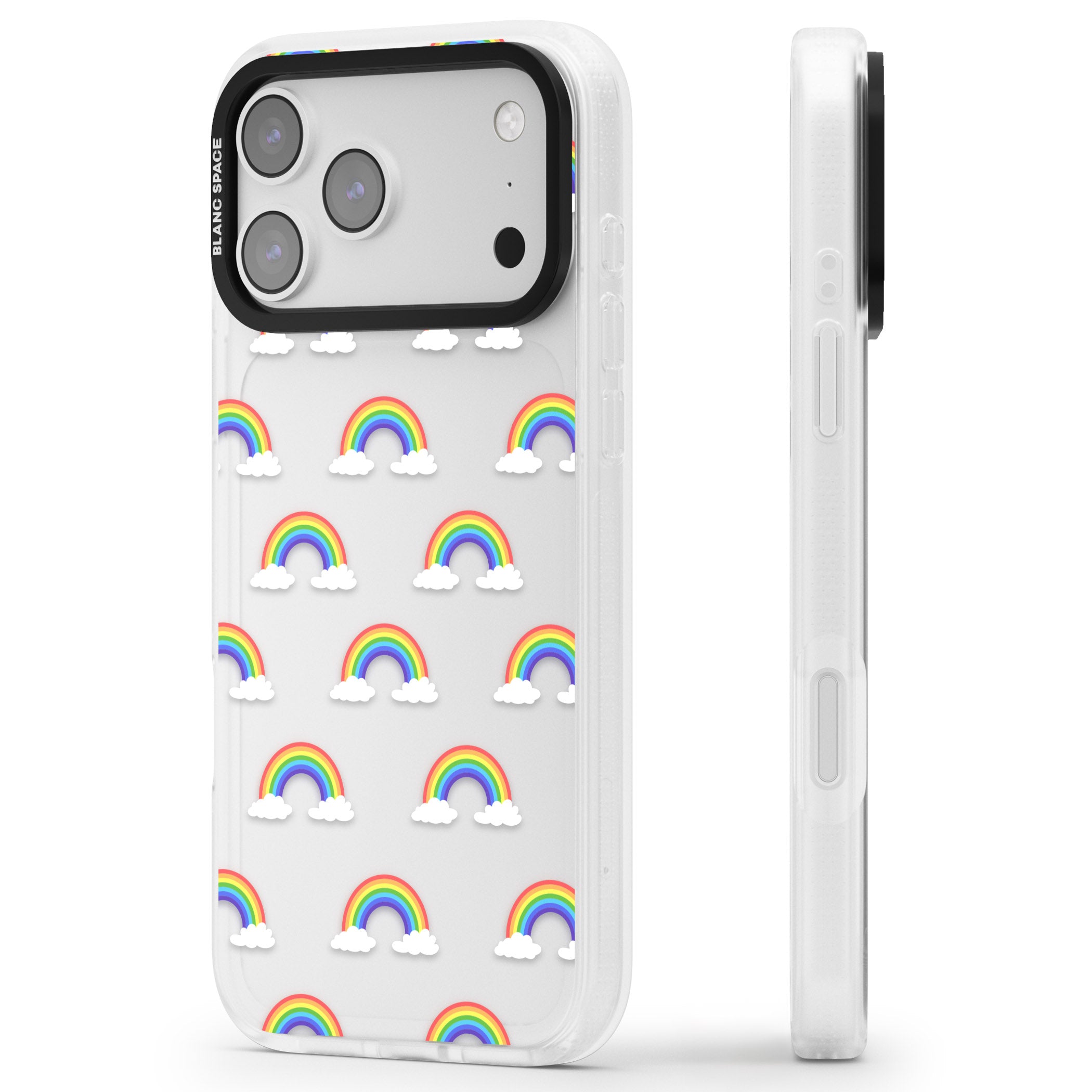 Rainbow Dream iPhone 17 Pro Max Impact Air Clear Phone Case Side Profile